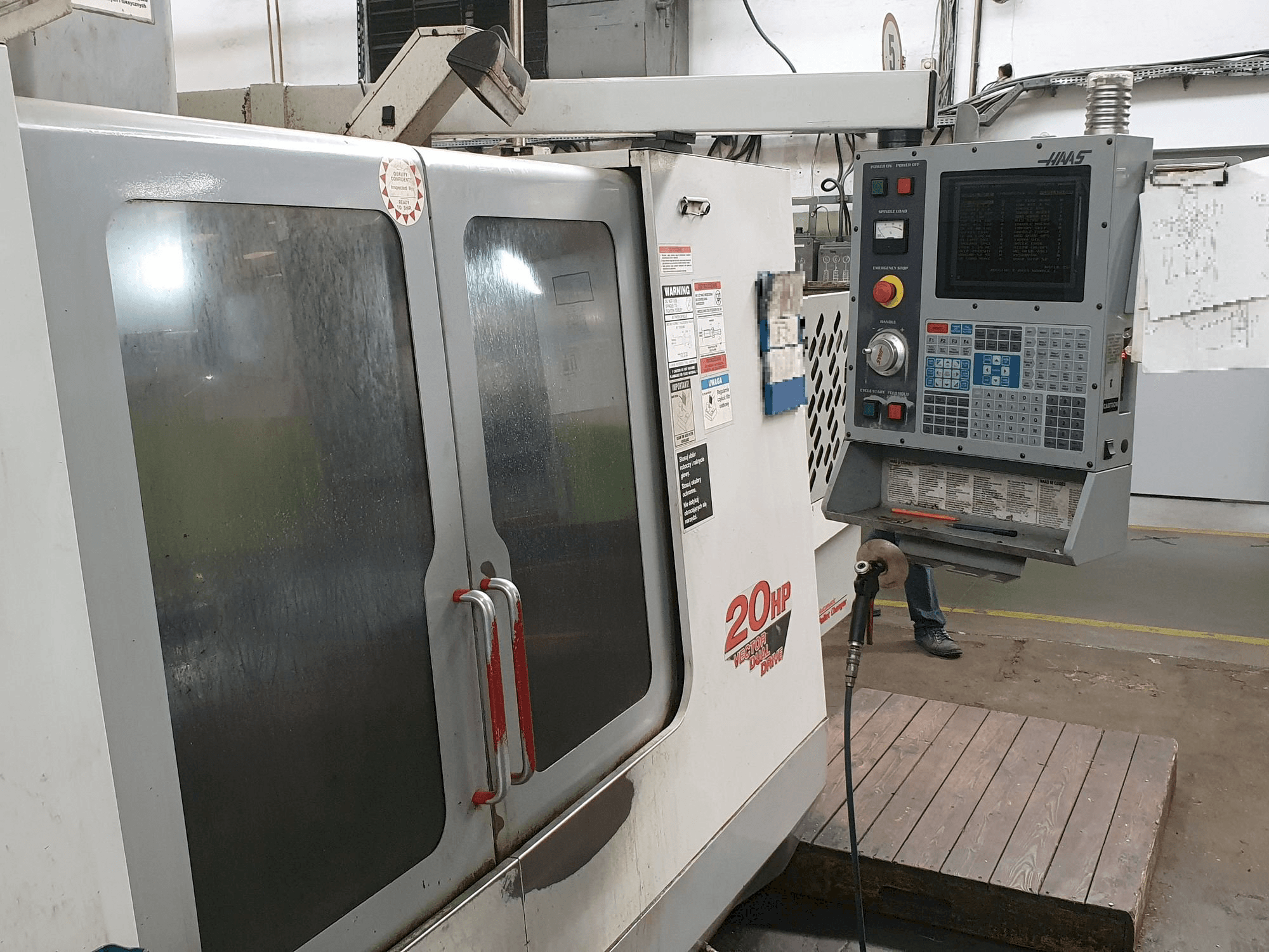 Front view of HAAS VF-3 machine