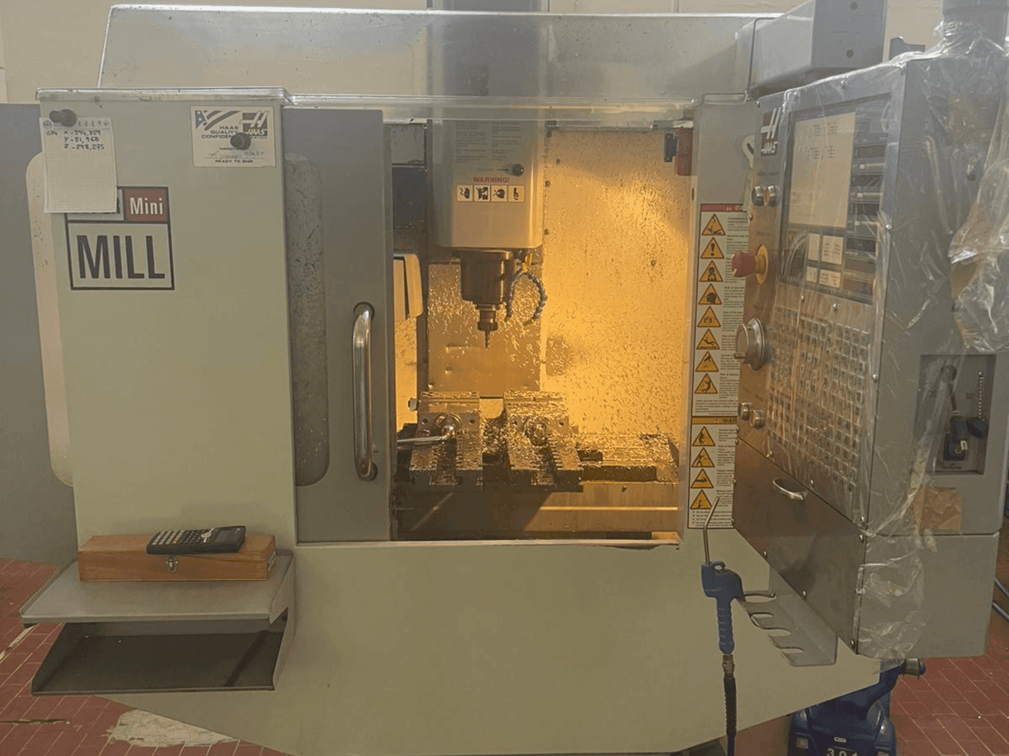 Front view of HAAS S MiniMill HE machine