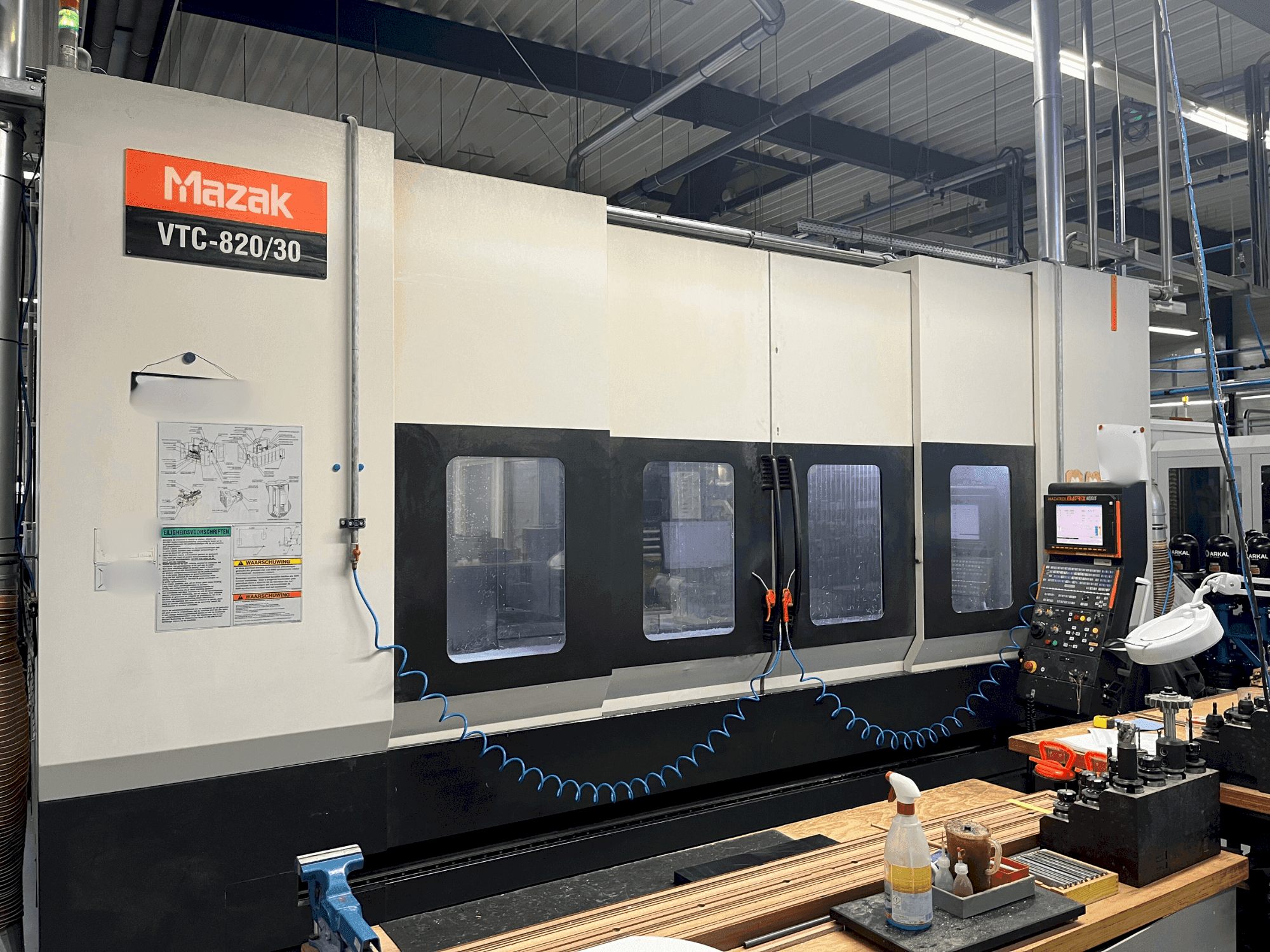 Front view of Mazak VTC-820/30 machine