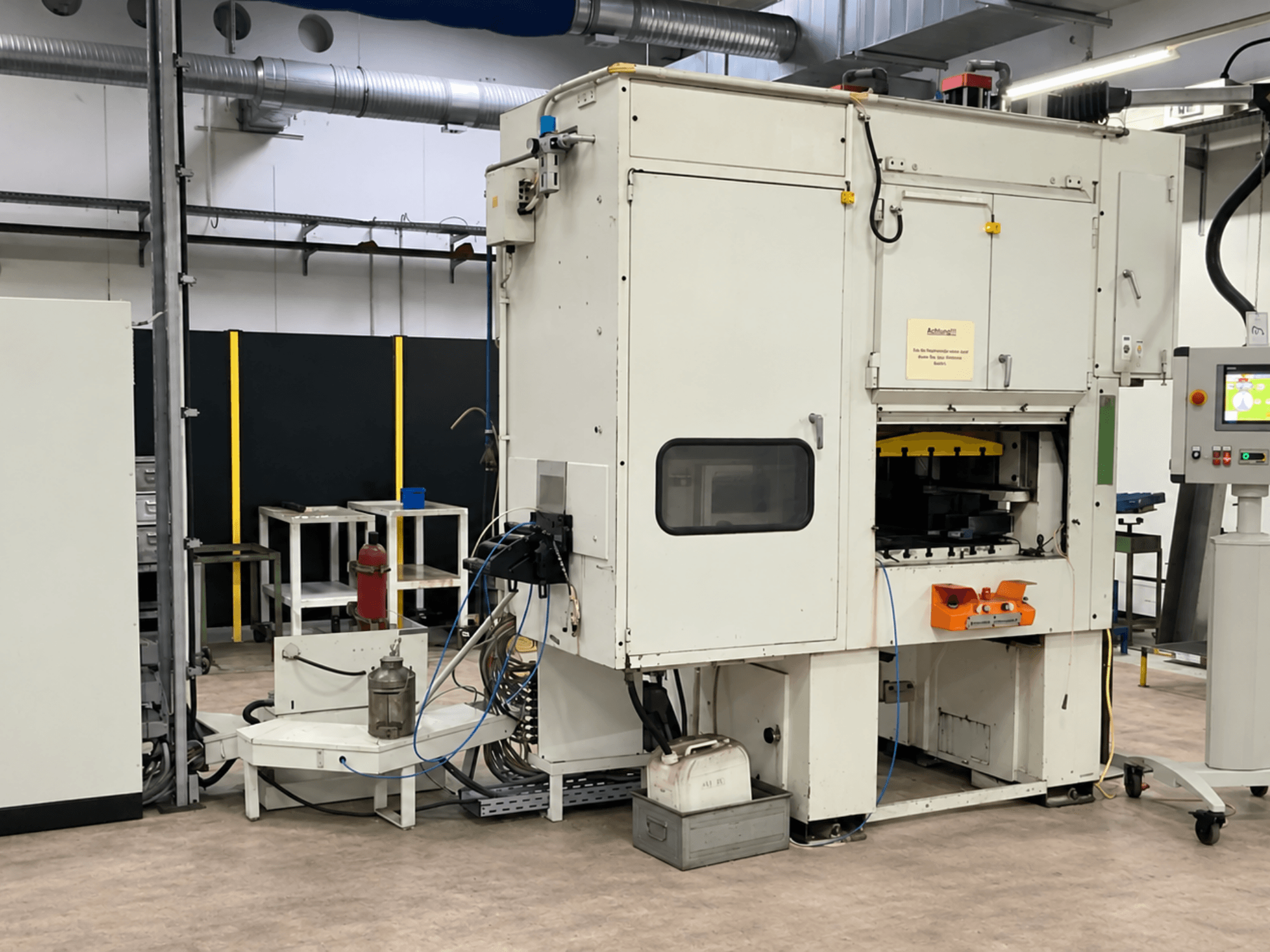 KAISER V50W High-Speed Mechanical Stamping Press - front view, featuring control panel, safety features, and operational area.