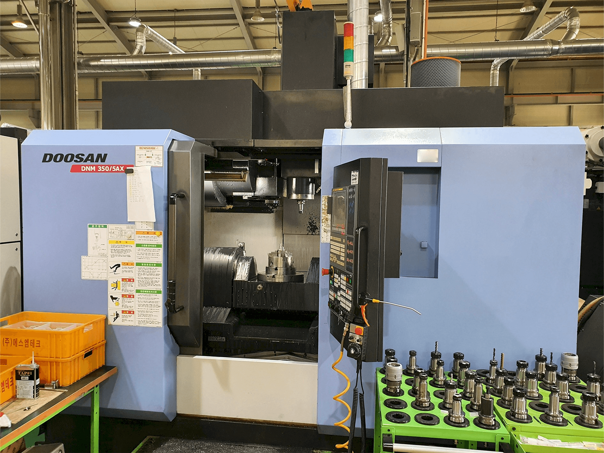 Front view of Doosan DNM350/5AX machine