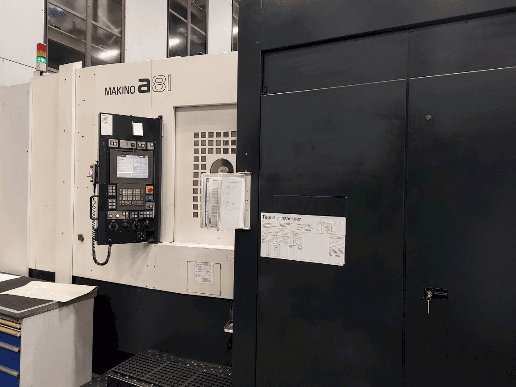 Front view of Makino a81 machine