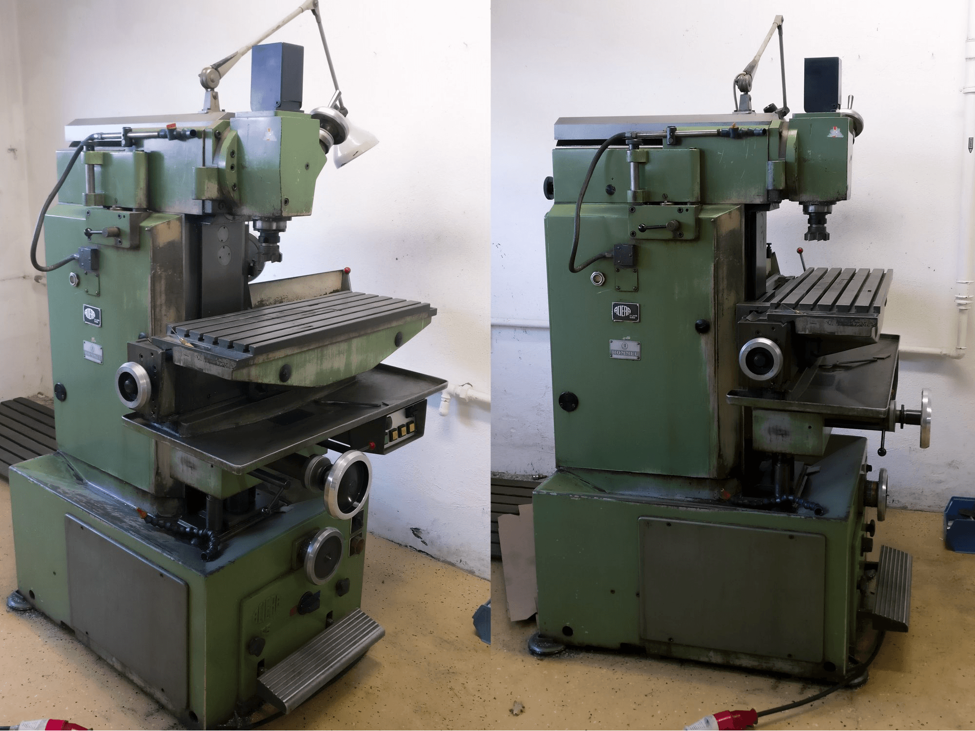 Left view of Aciera F5 machine