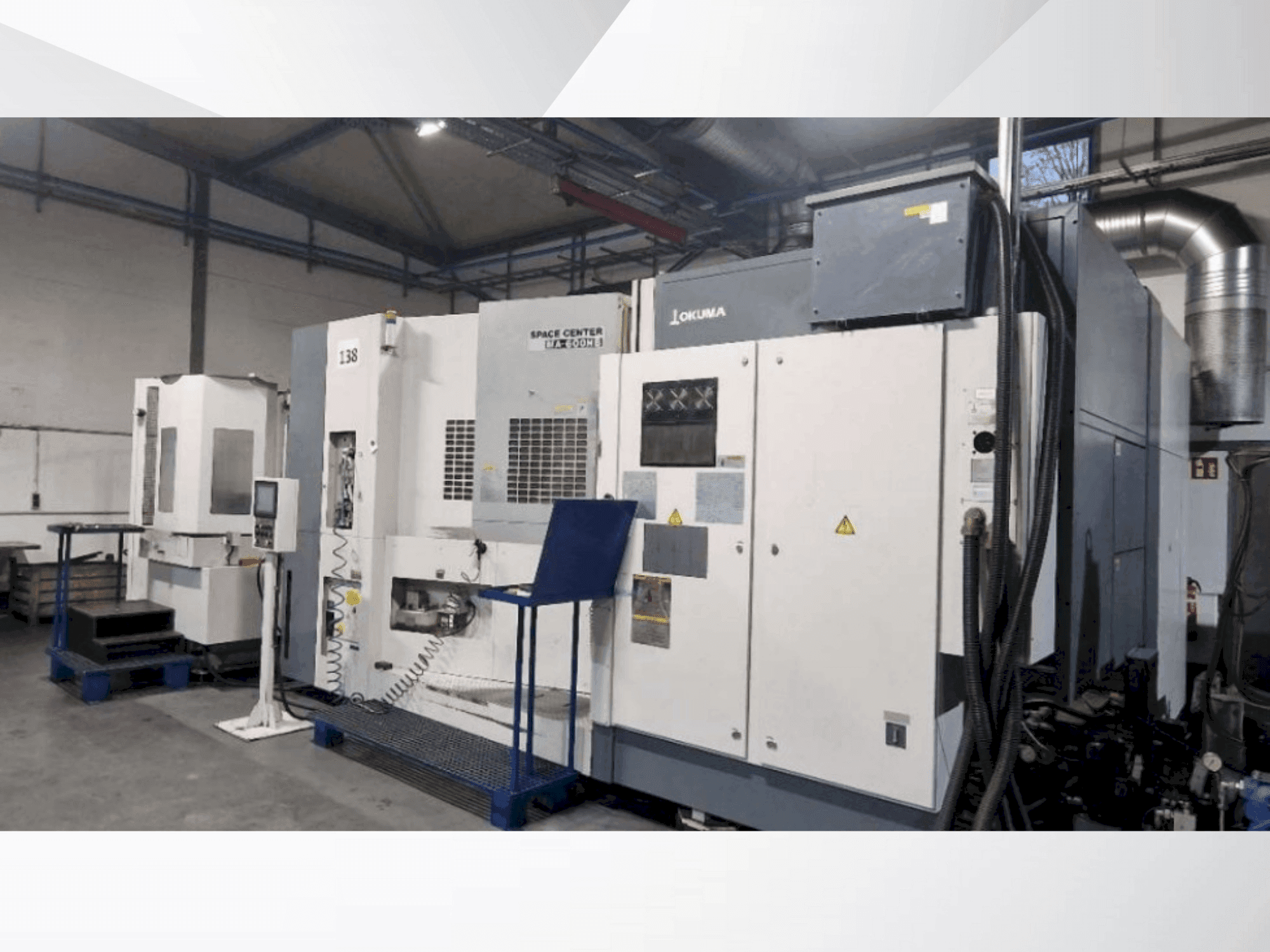 Front view of Okuma MA-600 HB machine