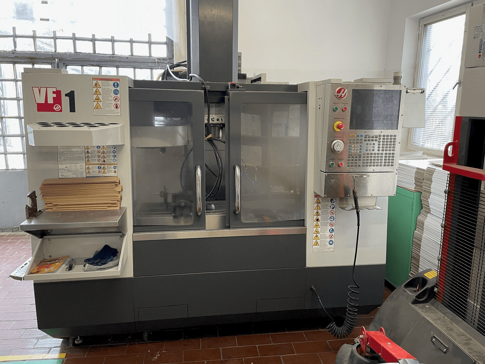 Front view of HAAS VF-1 machine