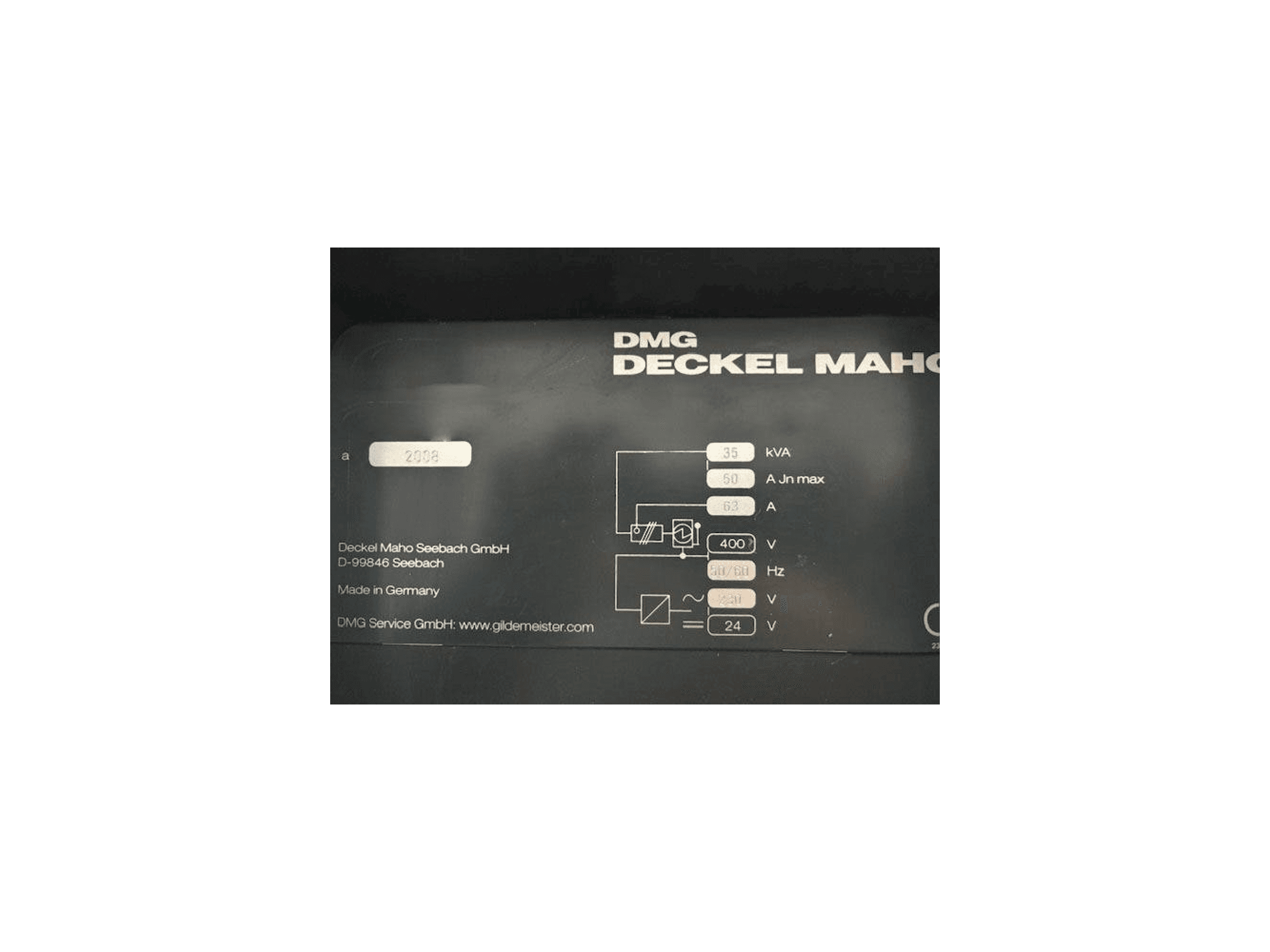 Detail of DMG DMC 635V machine