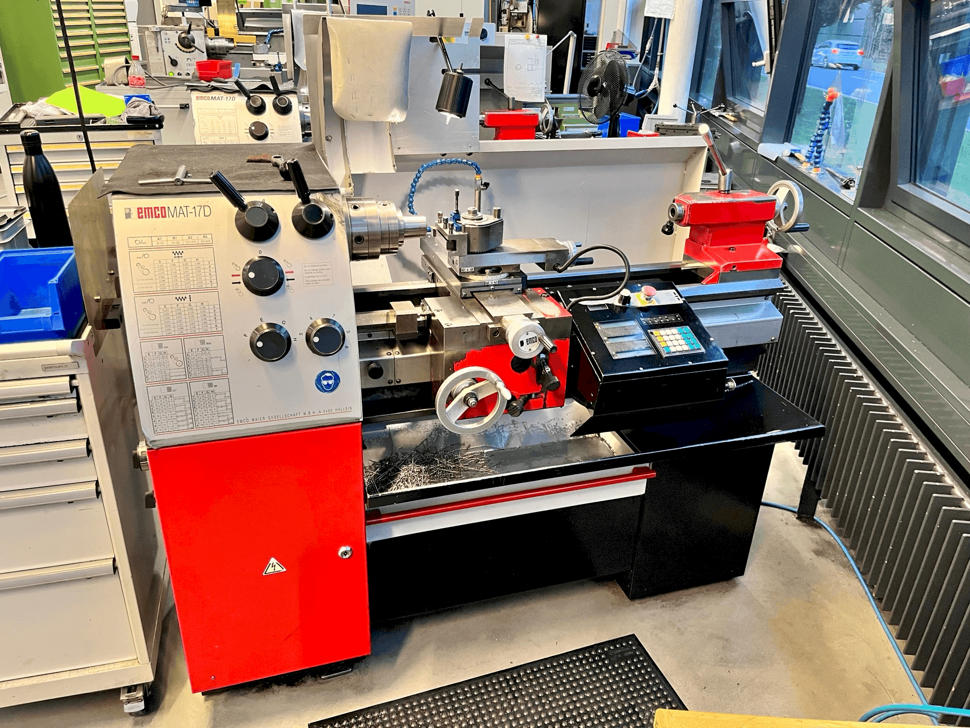 Front view of EMCO Emcomat EM17D machine