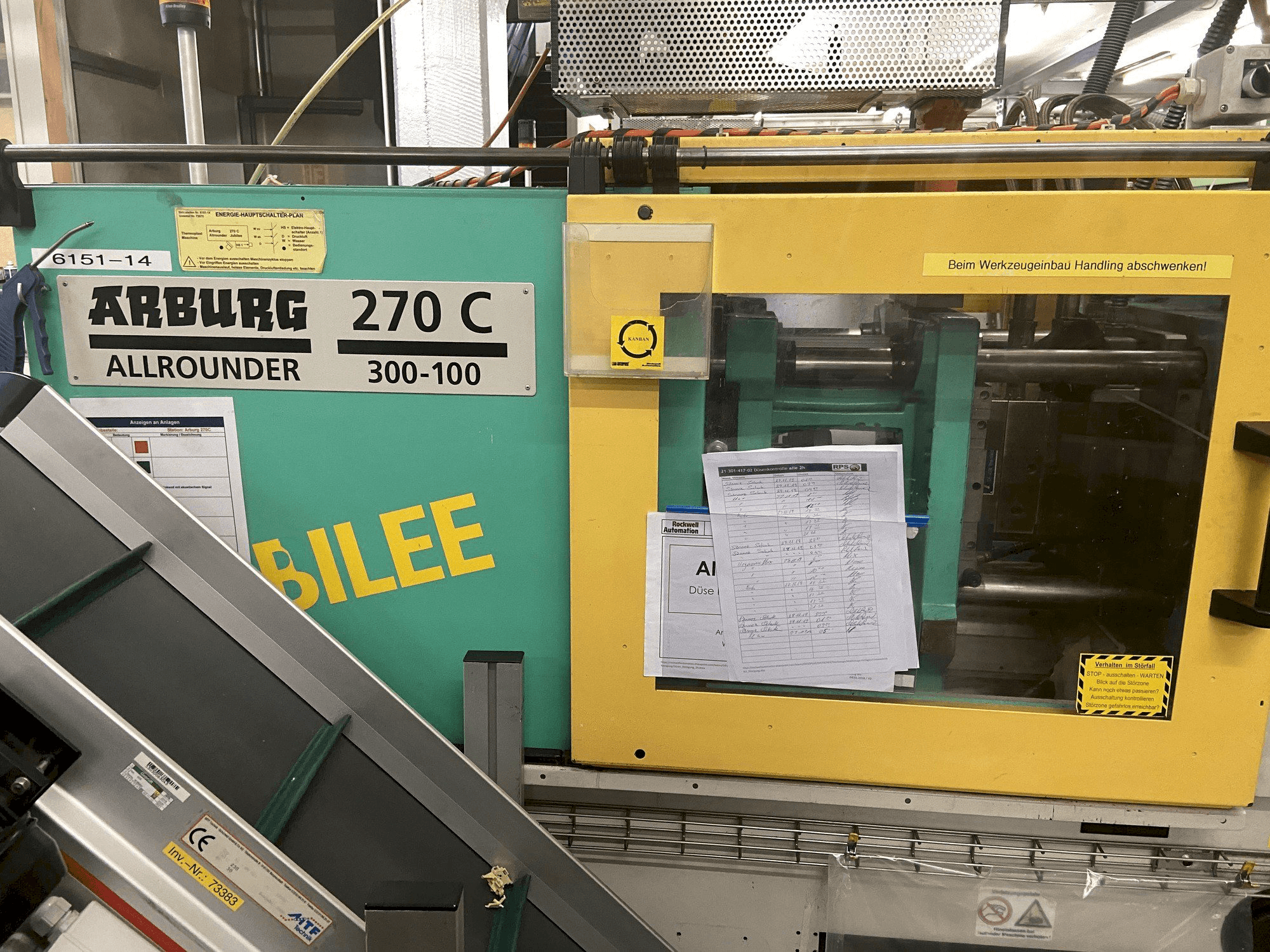 Front view of Arburg 270 C 300-100 machine