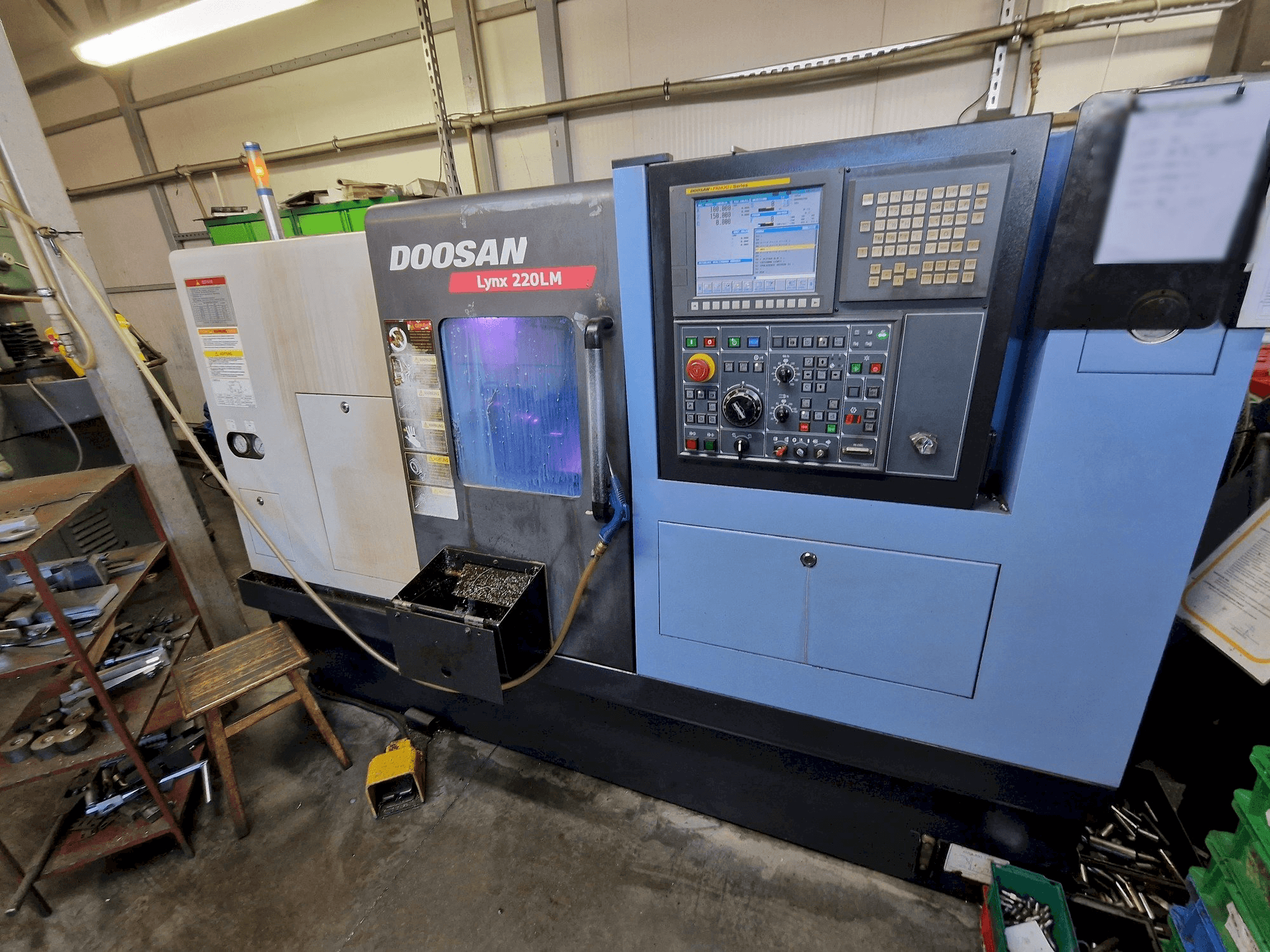 Front view of Doosan LYNX 220 LMC machine