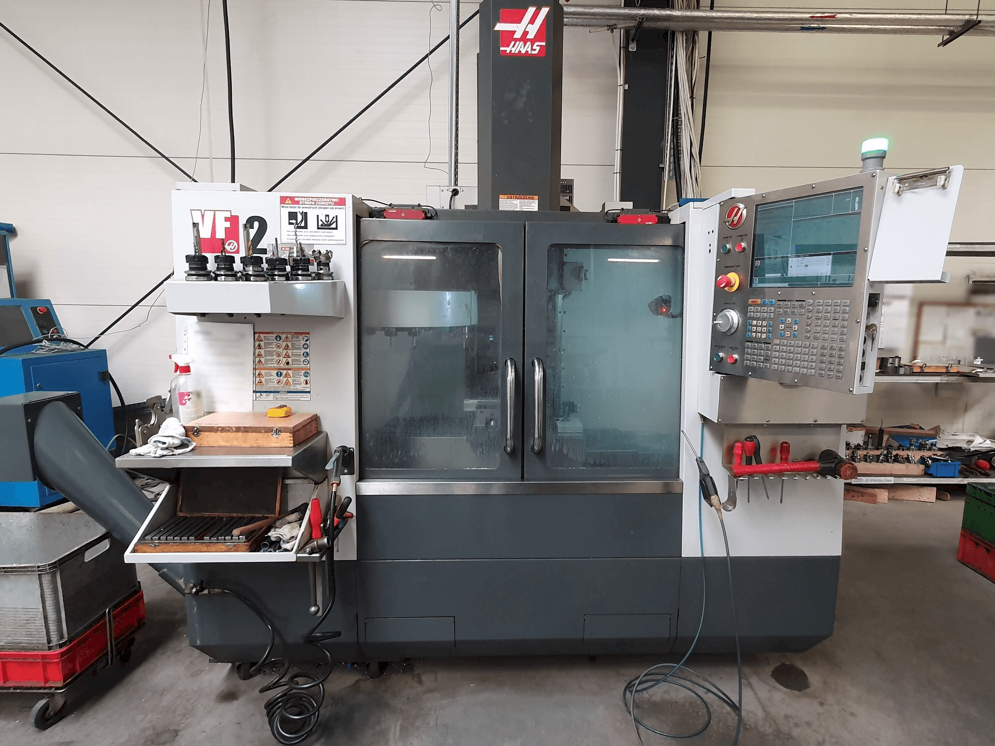 Front view of HAAS VF-2 machine