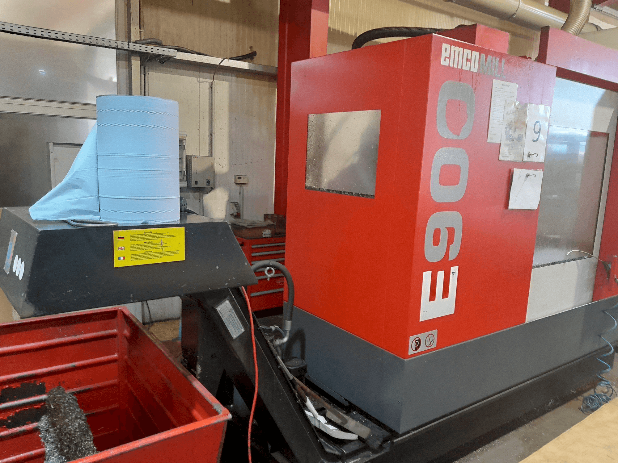 Front view of EMCO E900 machine