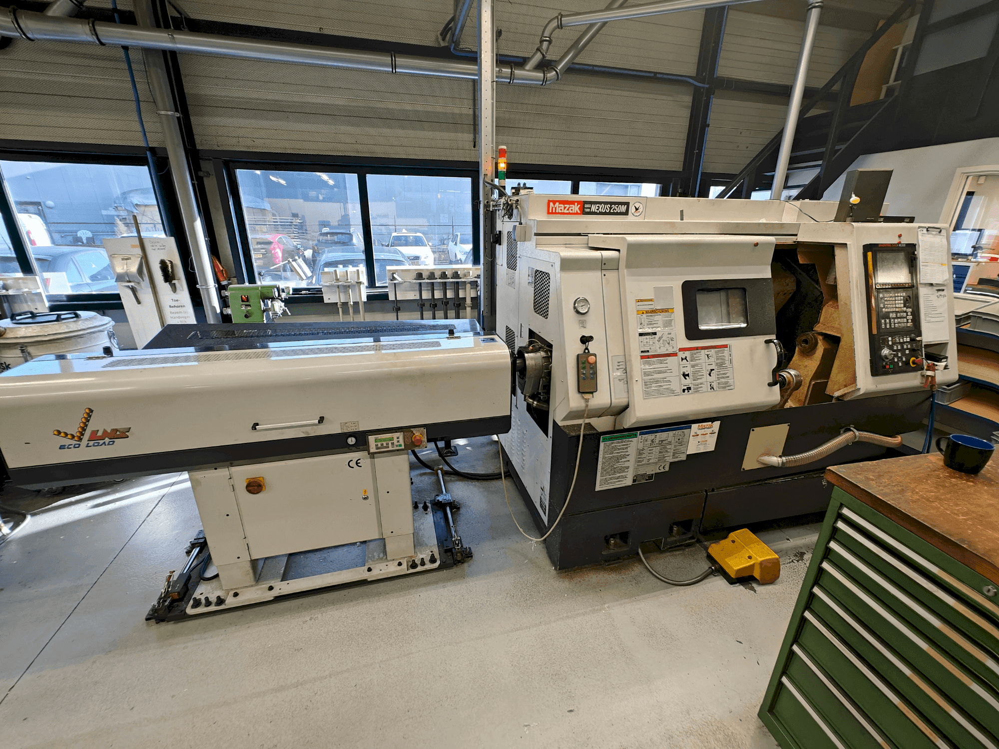 Front view of Mazak Quick Turn Nexus 250M machine
