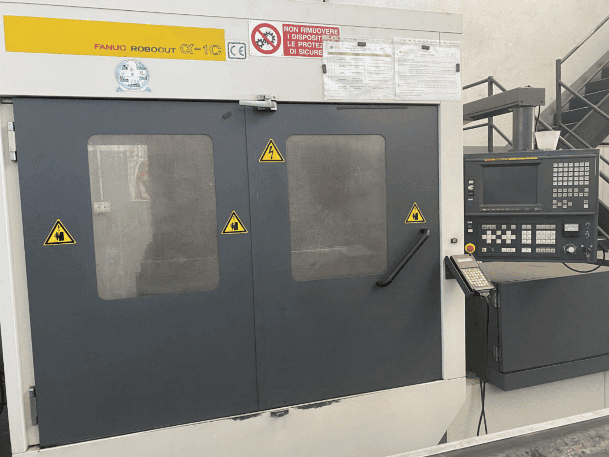 Front view of FANUC Robocut alpha-1C machine