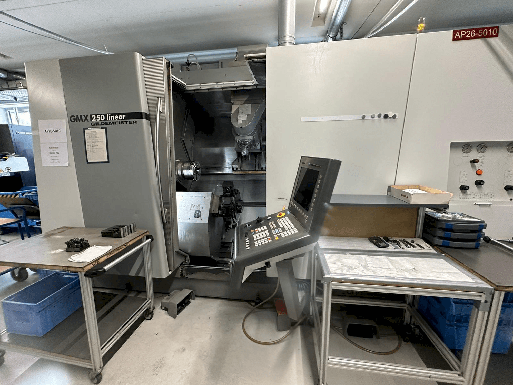 Front view of DMG GMX 250 linear machine