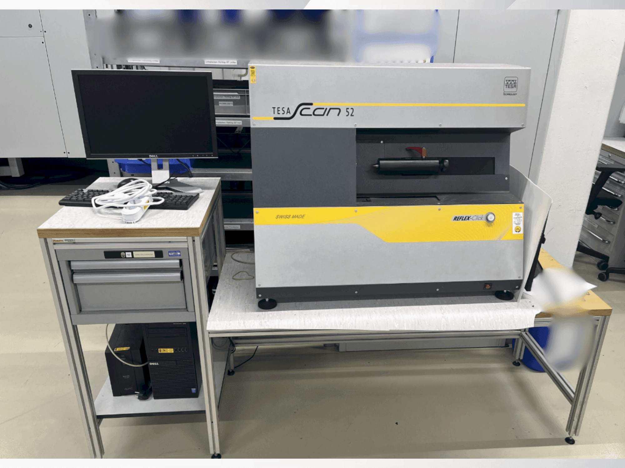 Front view of TESA Scan 52 machine