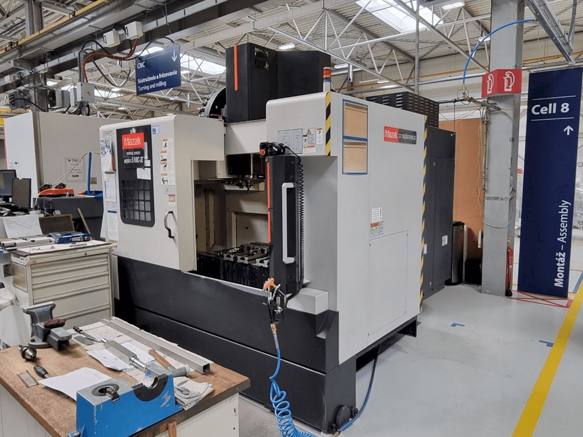 Front view of Mazak Nexus 510C - II machine