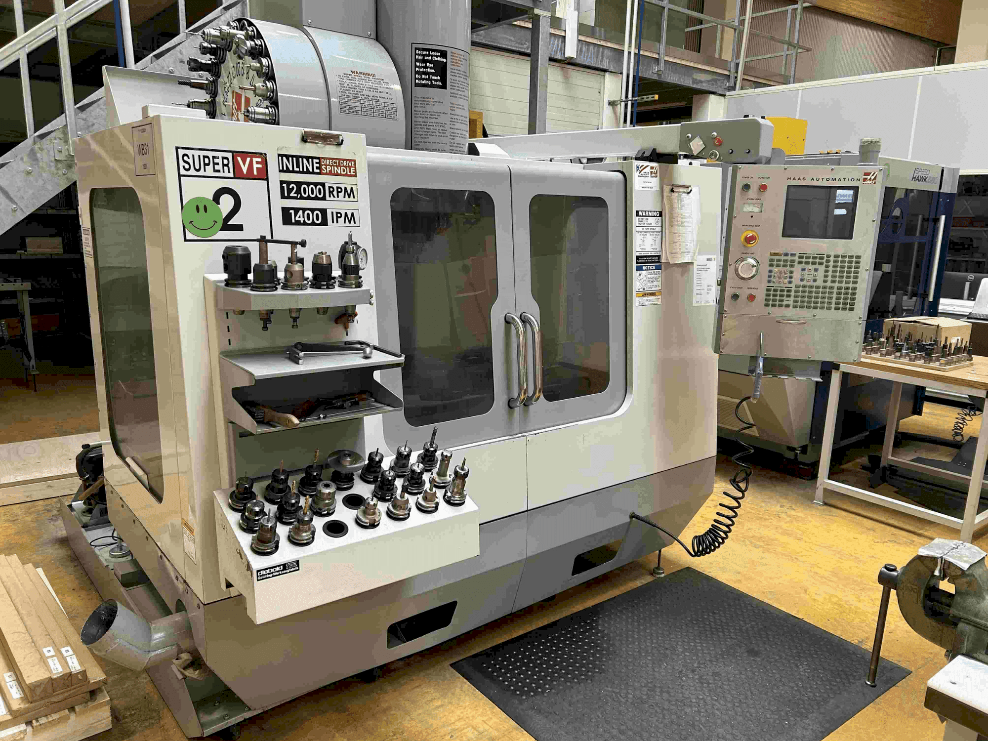 Front view of HAAS VF-2SSHE machine