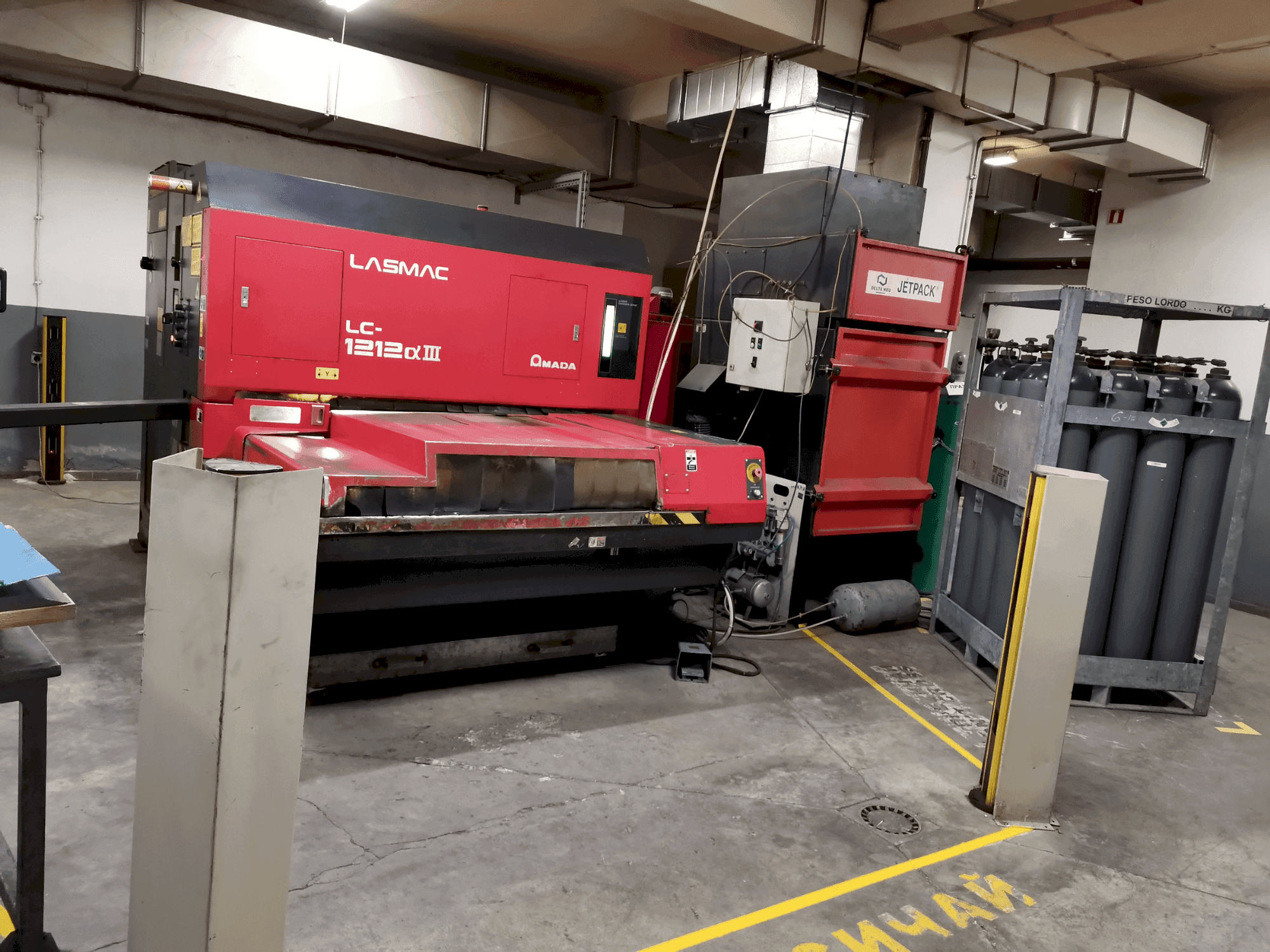 Front view of AMADA LC 12-12 αIII machine