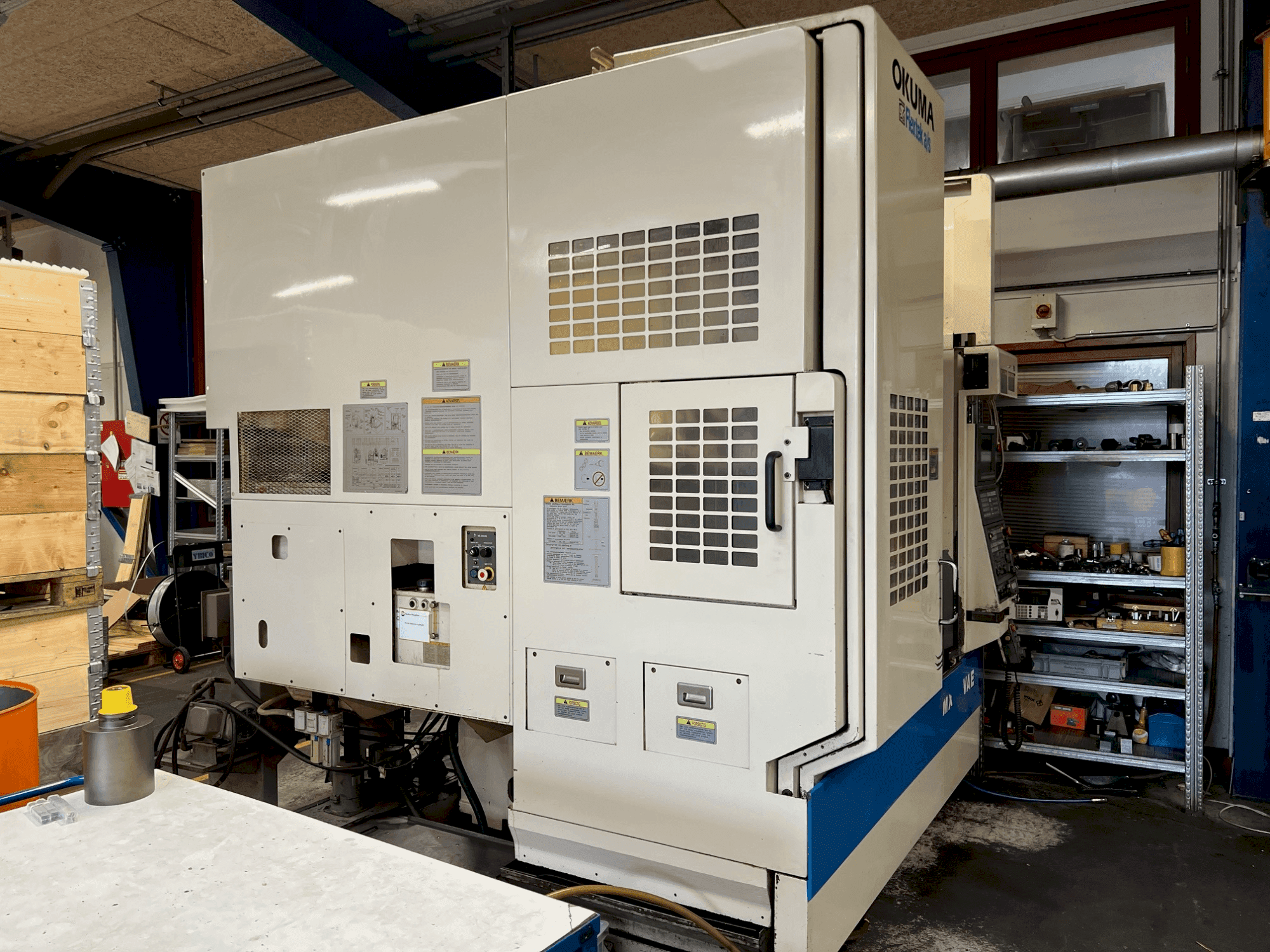 Front view of Okuma MX-45 VAE machine