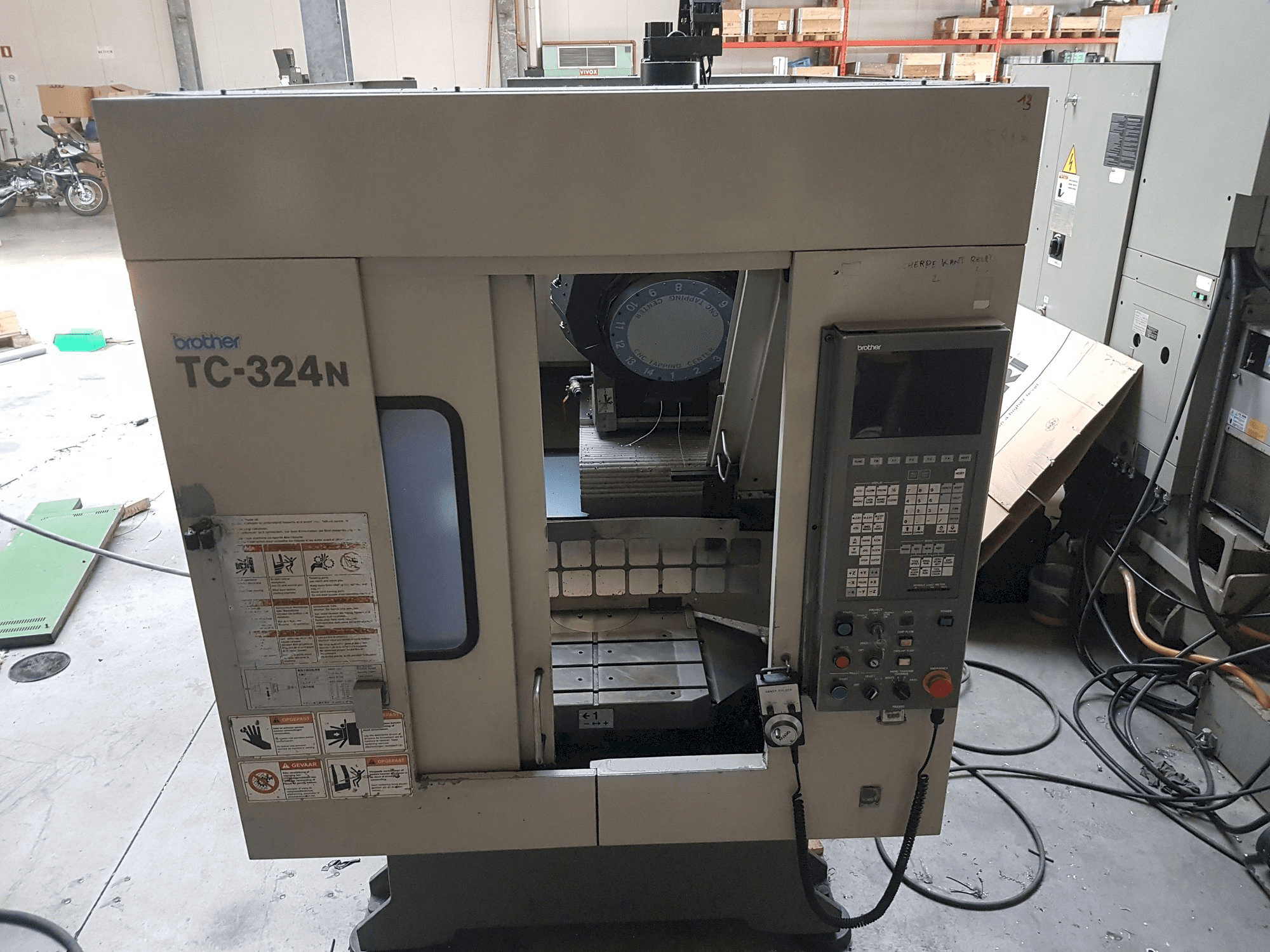 Front view of Brother TC-324N machine