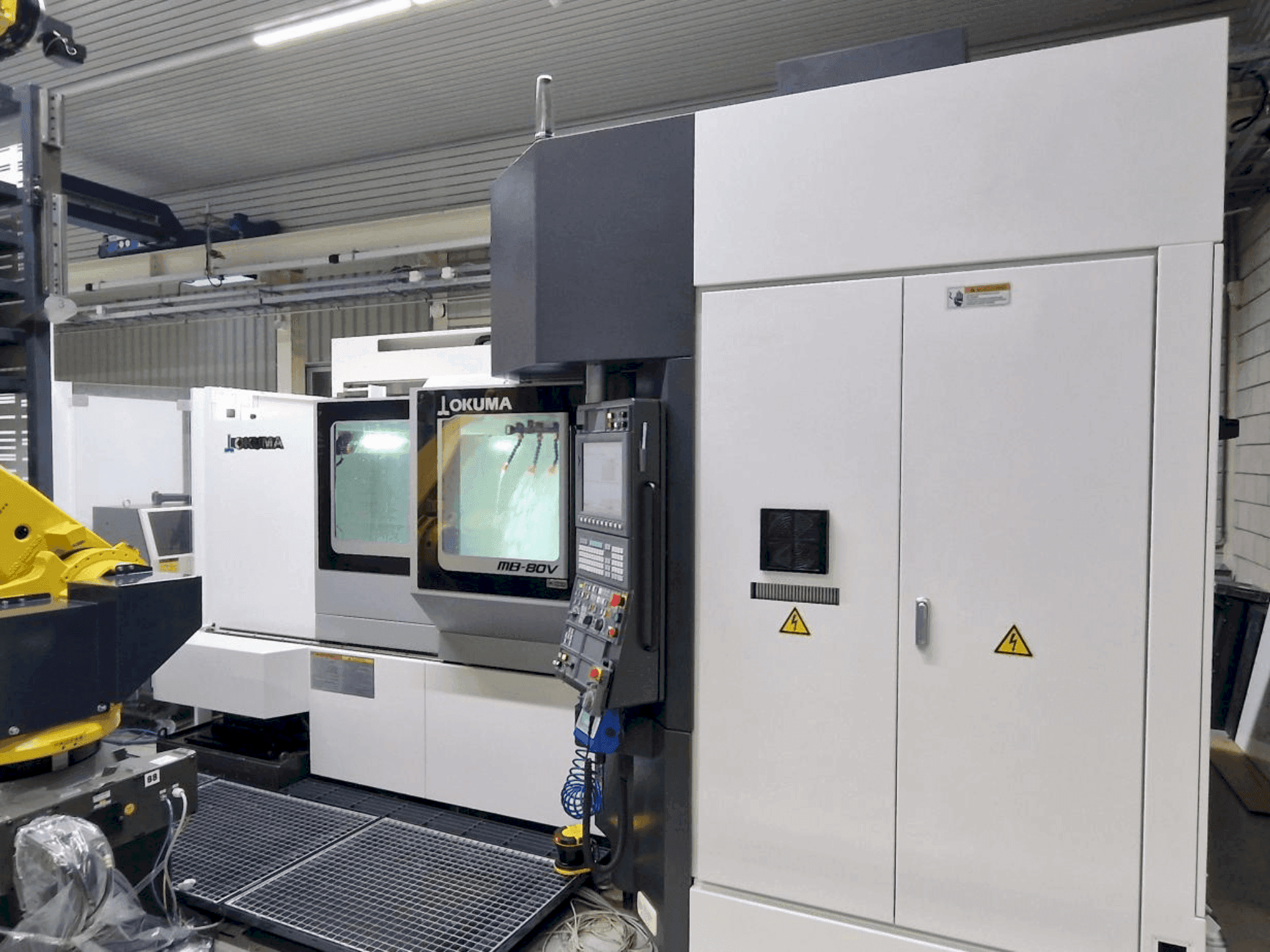 Front view of Okuma MB 80V machine