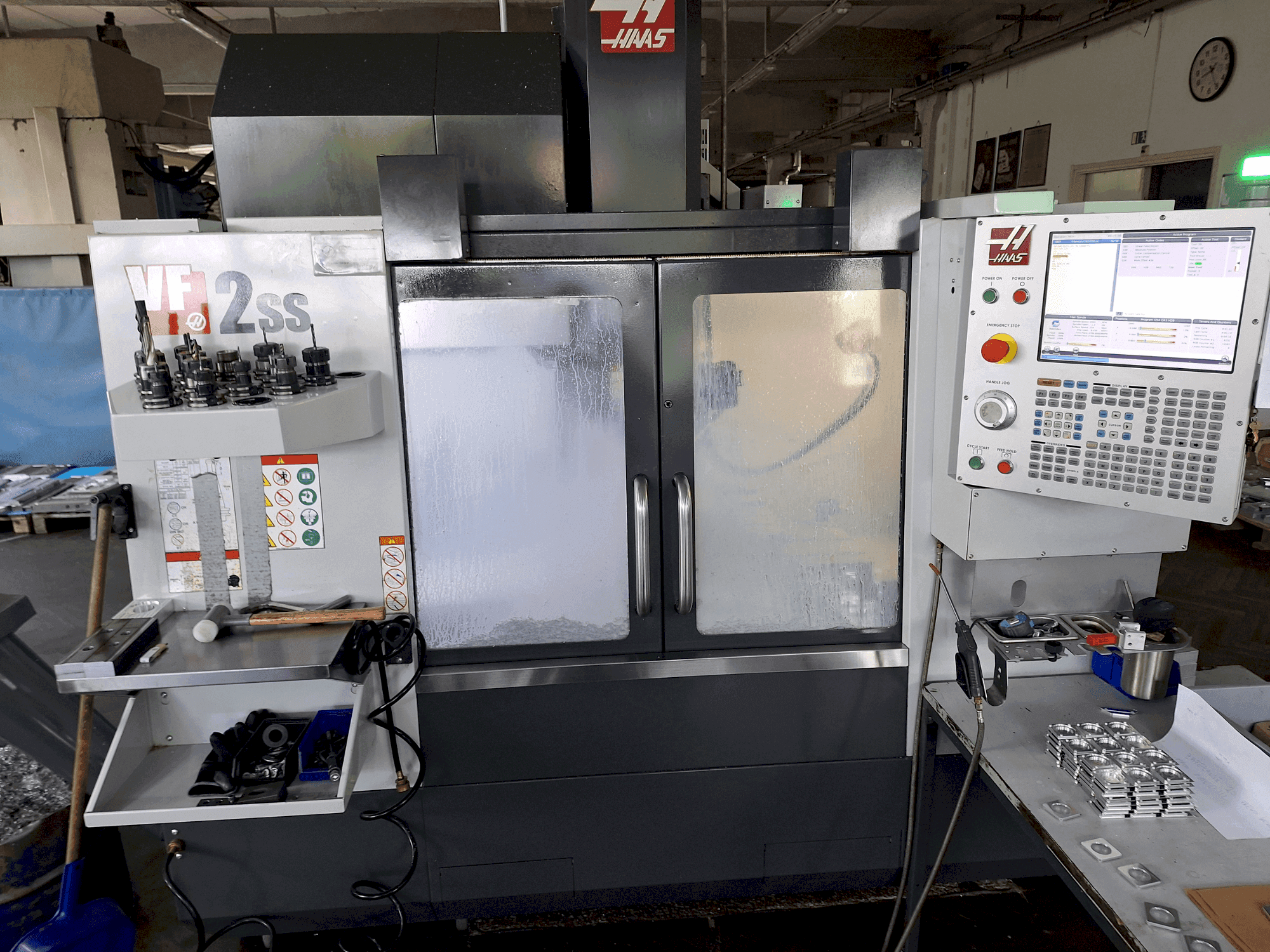 Front view of HAAS VF 2 SS machine