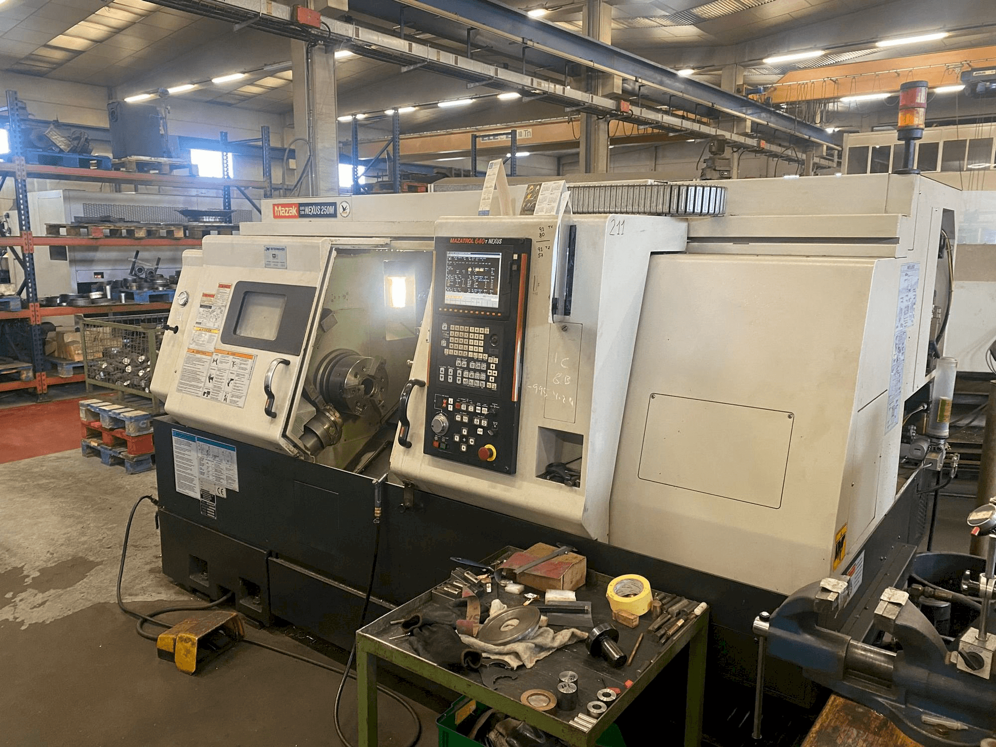 Front view of Mazak QTN-250M machine