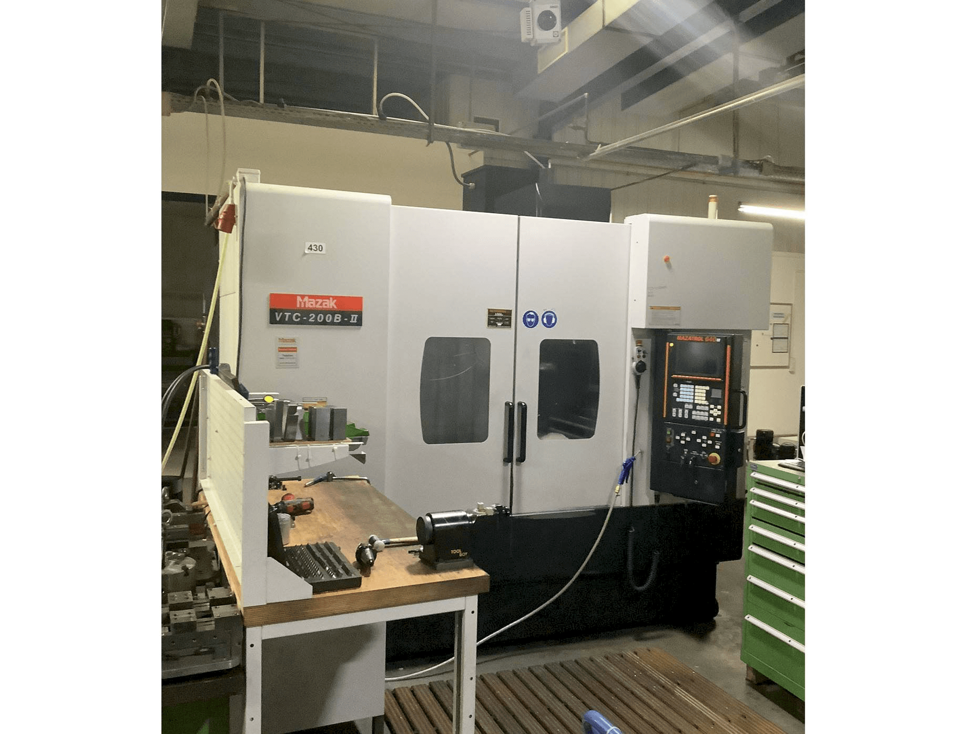 Front view of Mazak VTC-200B-II machine