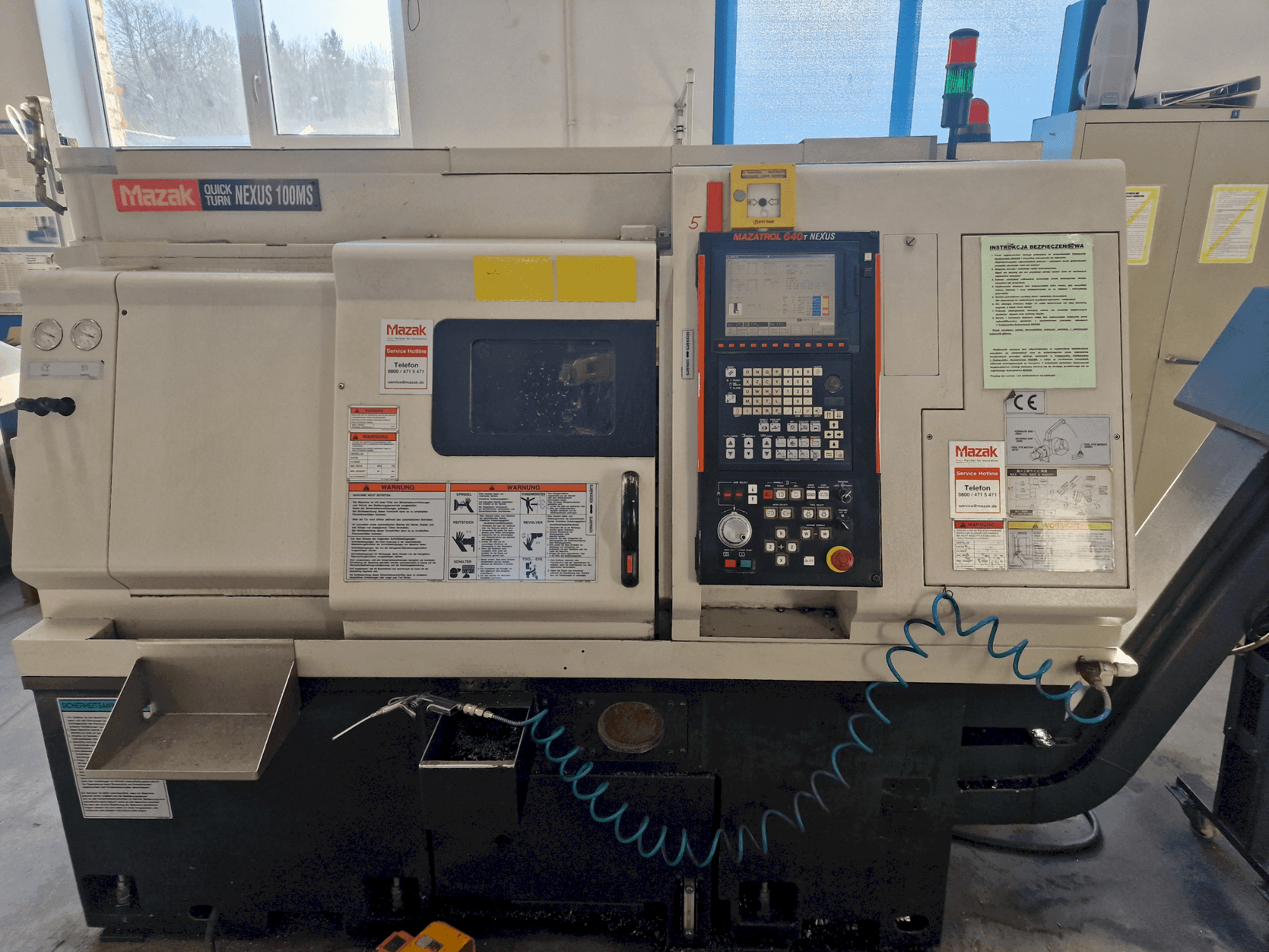 Front view of Mazak QTN-100MS machine