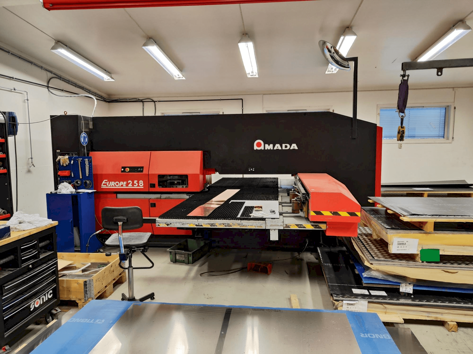 Front view of AMADA EUROPE 258 machine