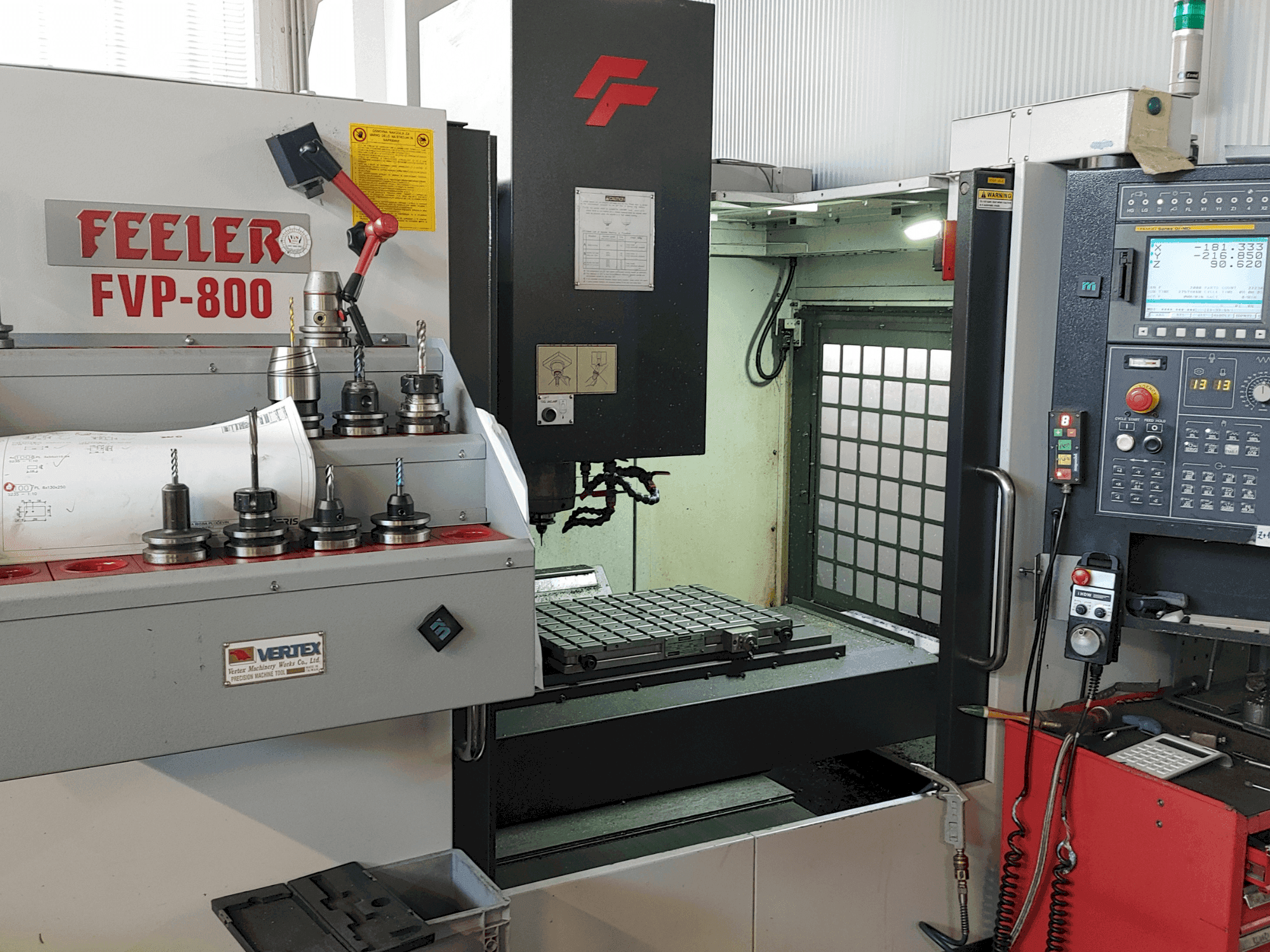 Front view of Feeler PVF 800 machine