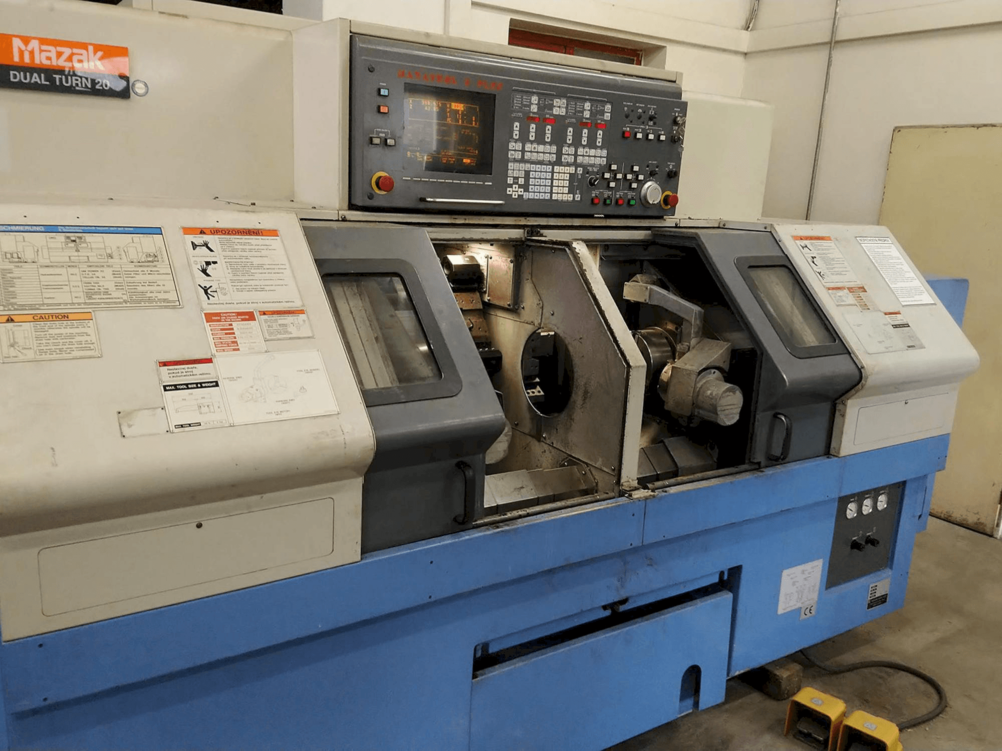 Front view of Mazak Dual Turn 20 machine