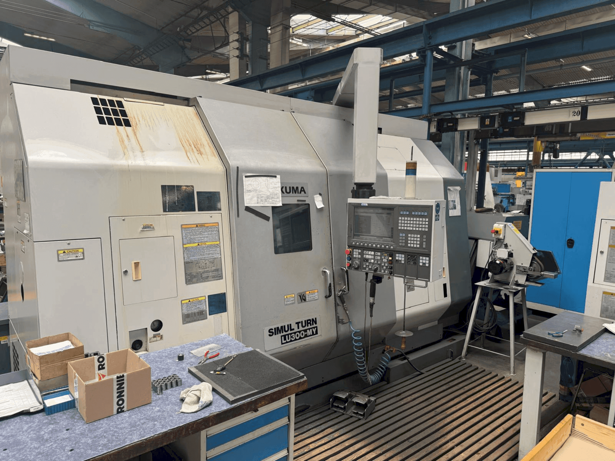 Front view of Okuma LU 300 MY machine