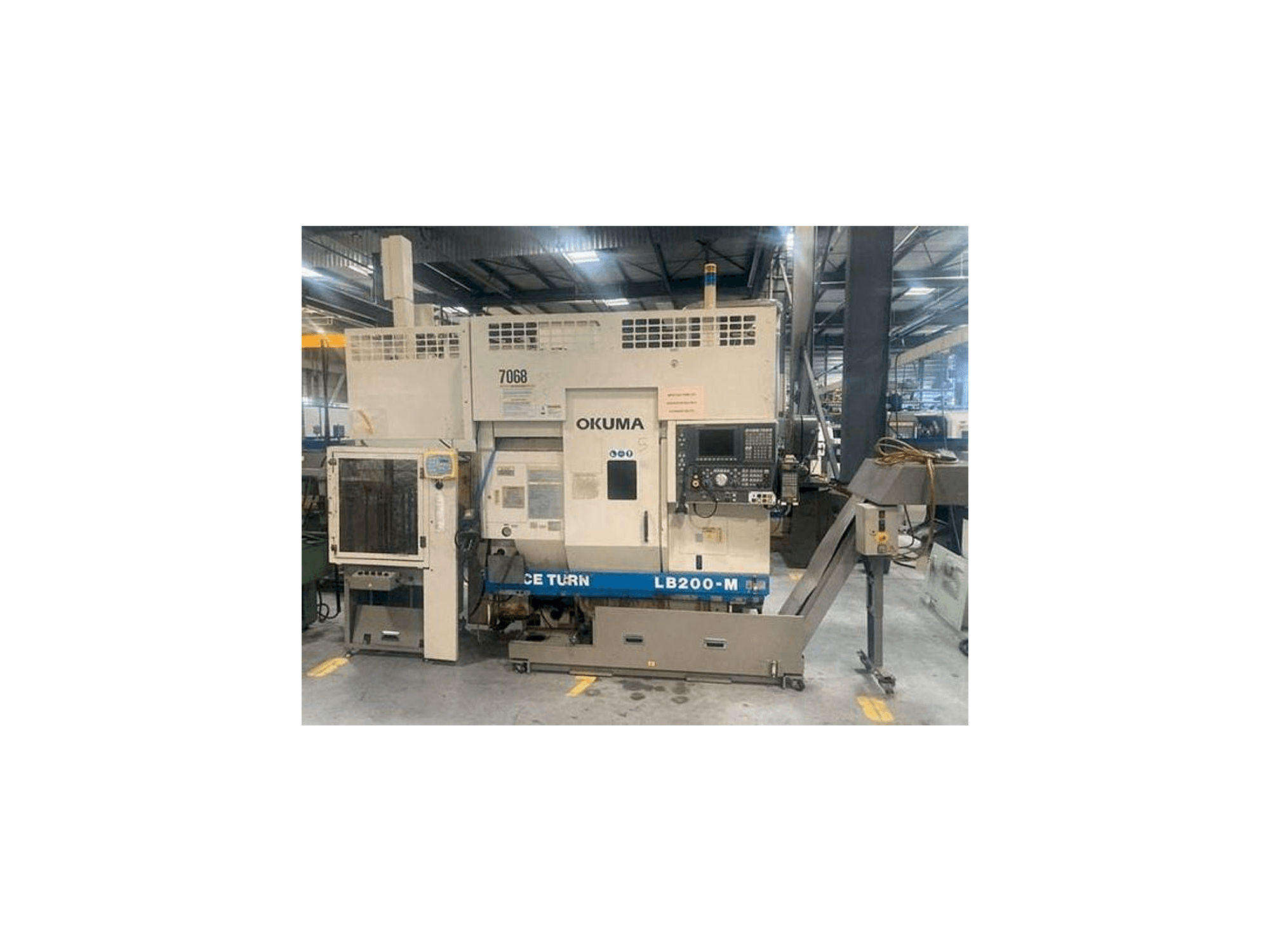 Front view of Okuma LB 200M machine