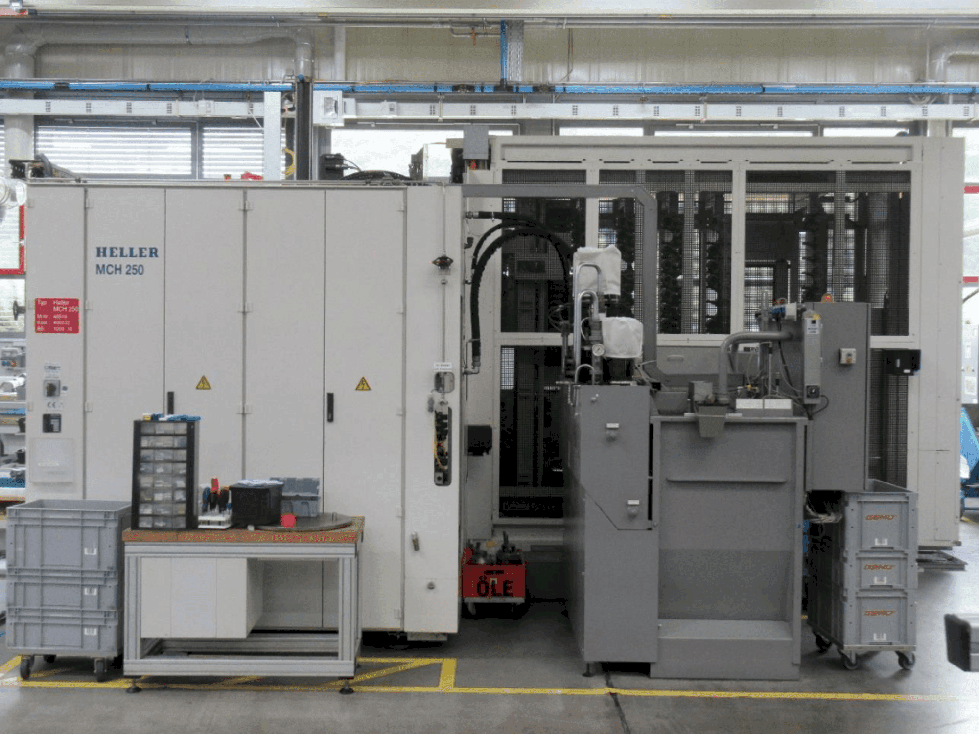 Front view of HELLER MCH 250 machine