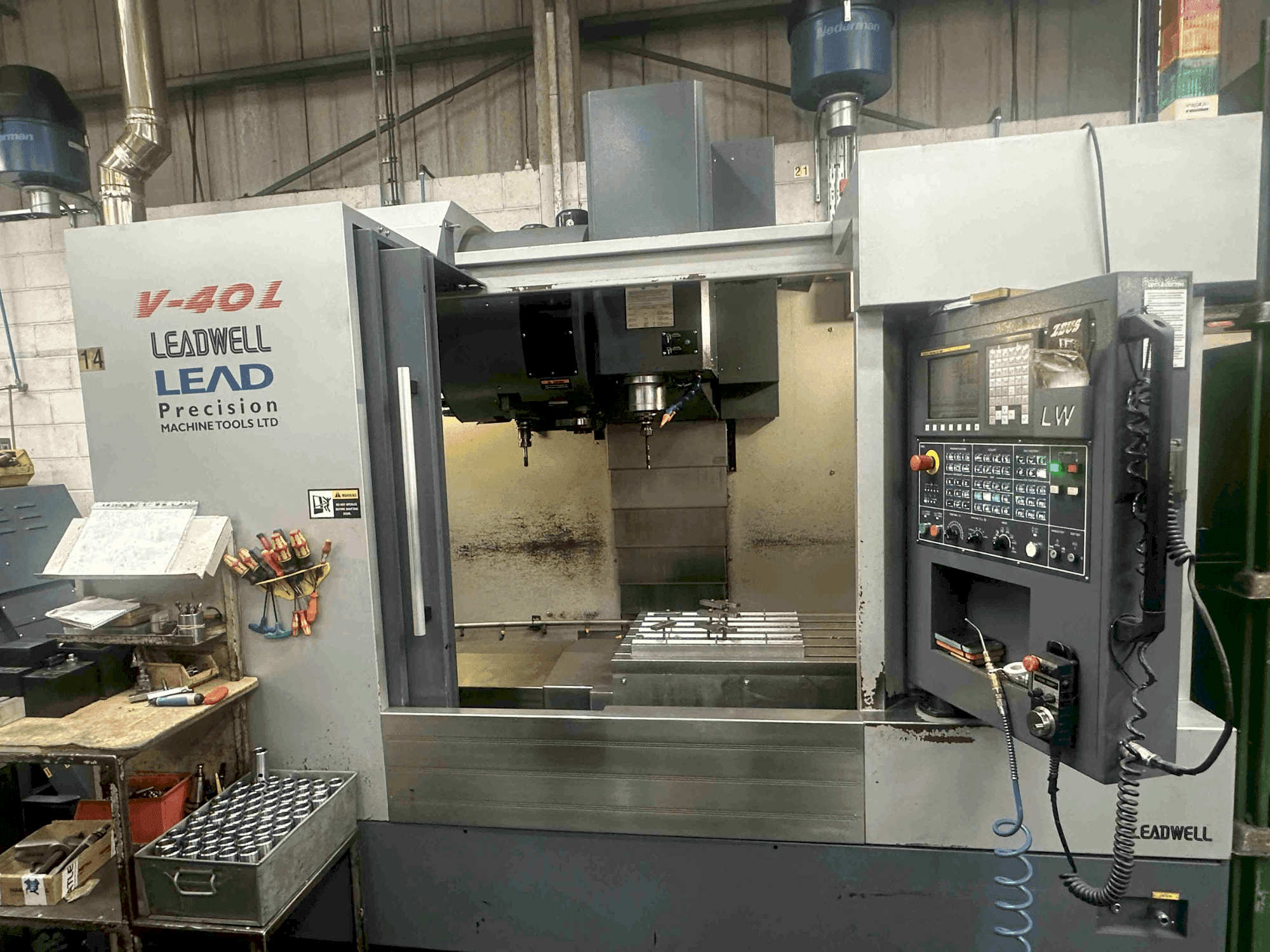 Front view of Leadwell V-40L machine