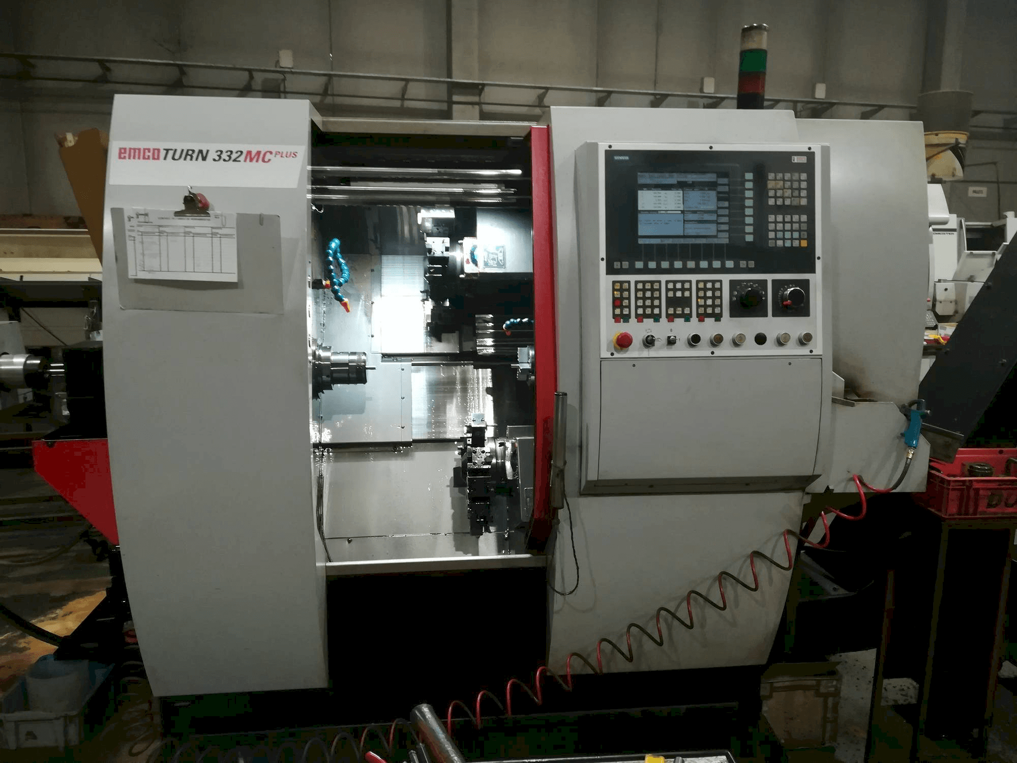Front view of EMCO Emcoturn 332 MC machine