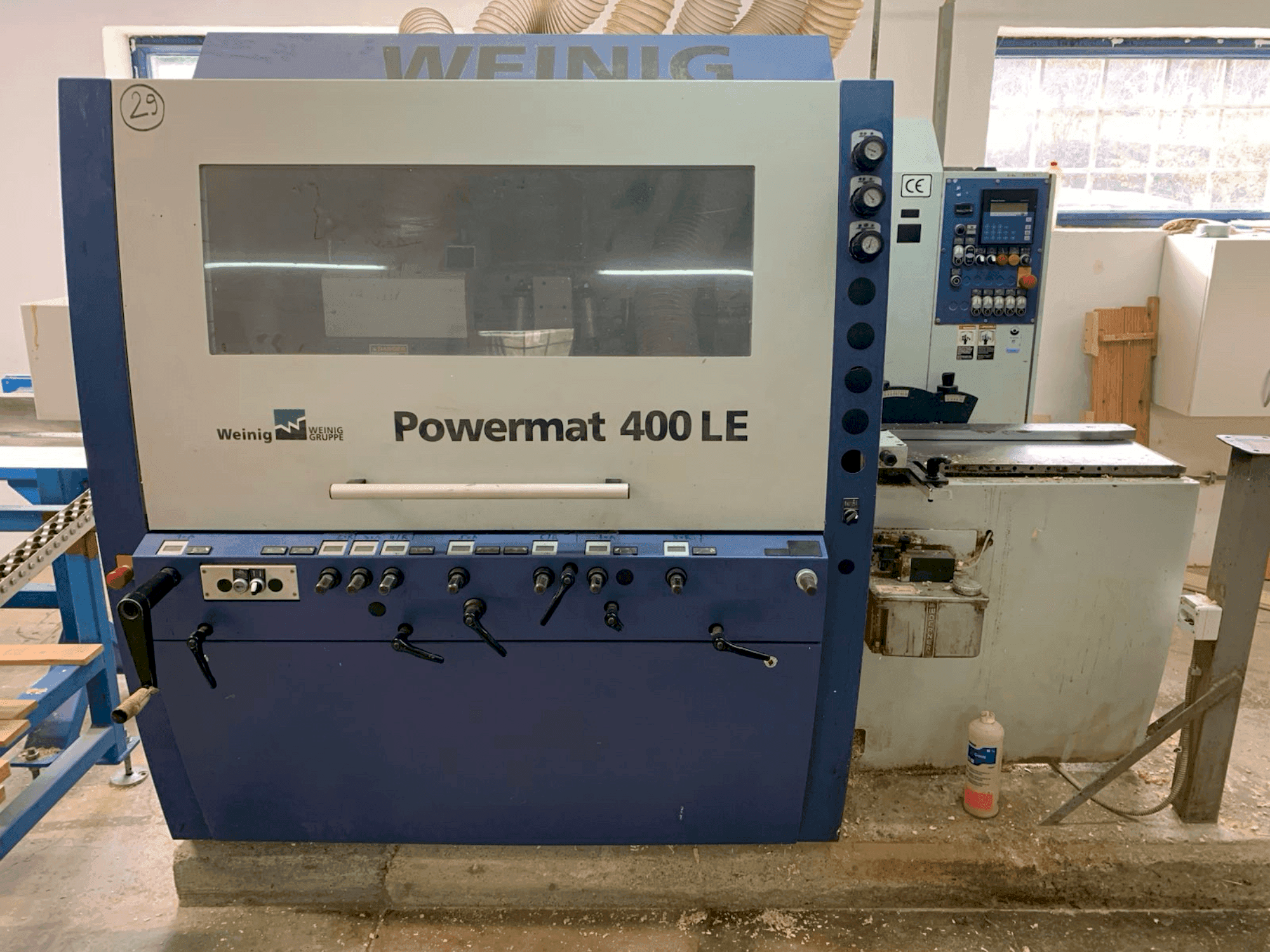 Front view of WEINIG / DIMTER POWERMAT 400LE machine