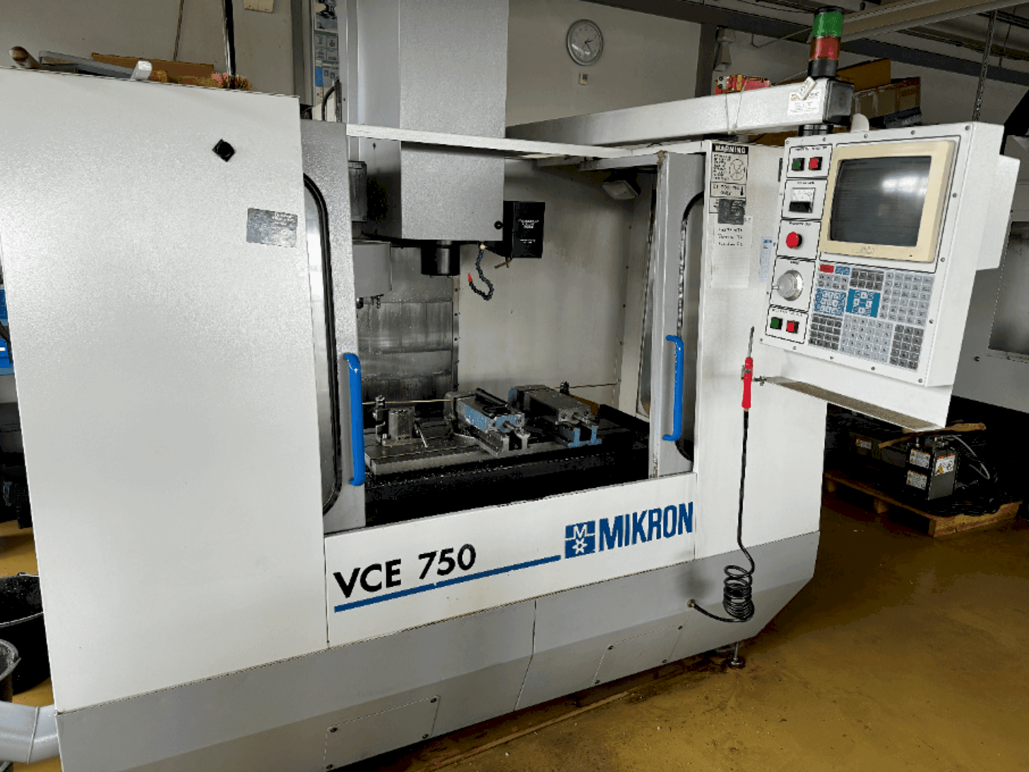 Front view of MIKRON VCE 750 machine