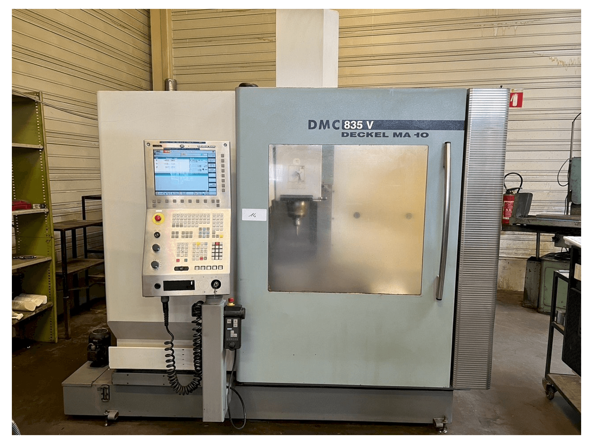 Front view of DMG DMC 835 machine