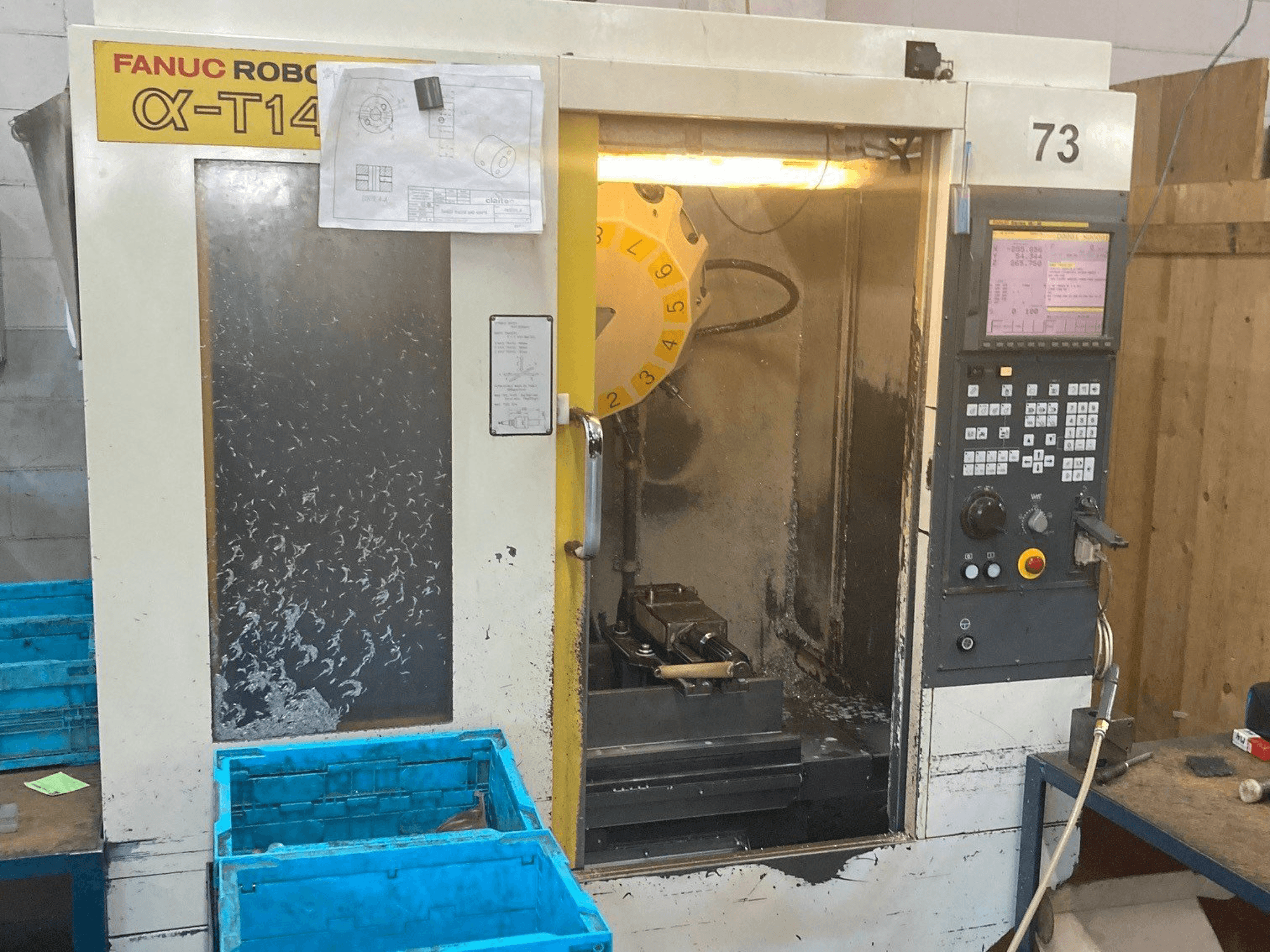 Front view of FANUC Robodrill alfa-T14iA machine