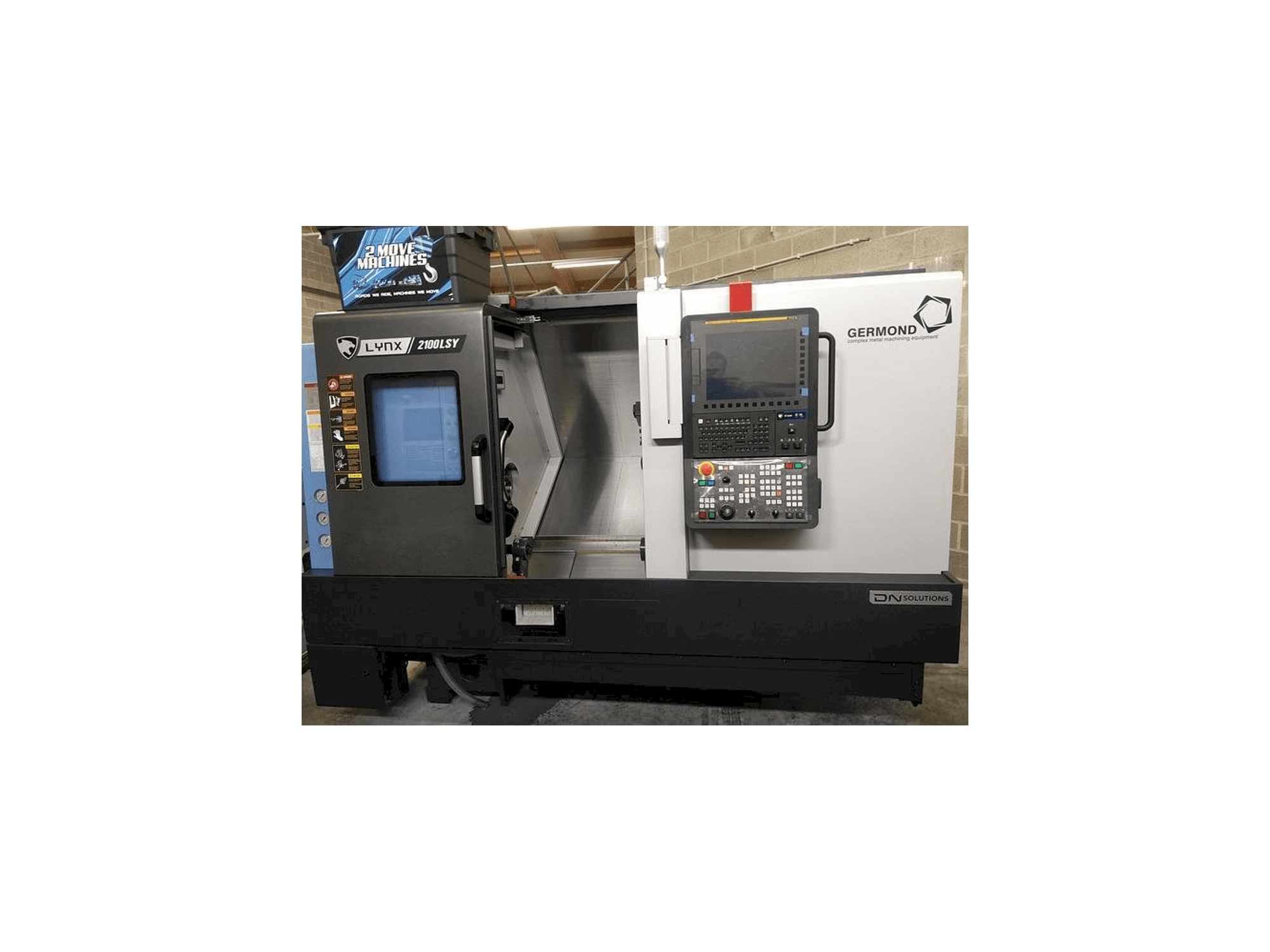 Front view of DN SOLUTIONS LYNX 2100 LSYB machine