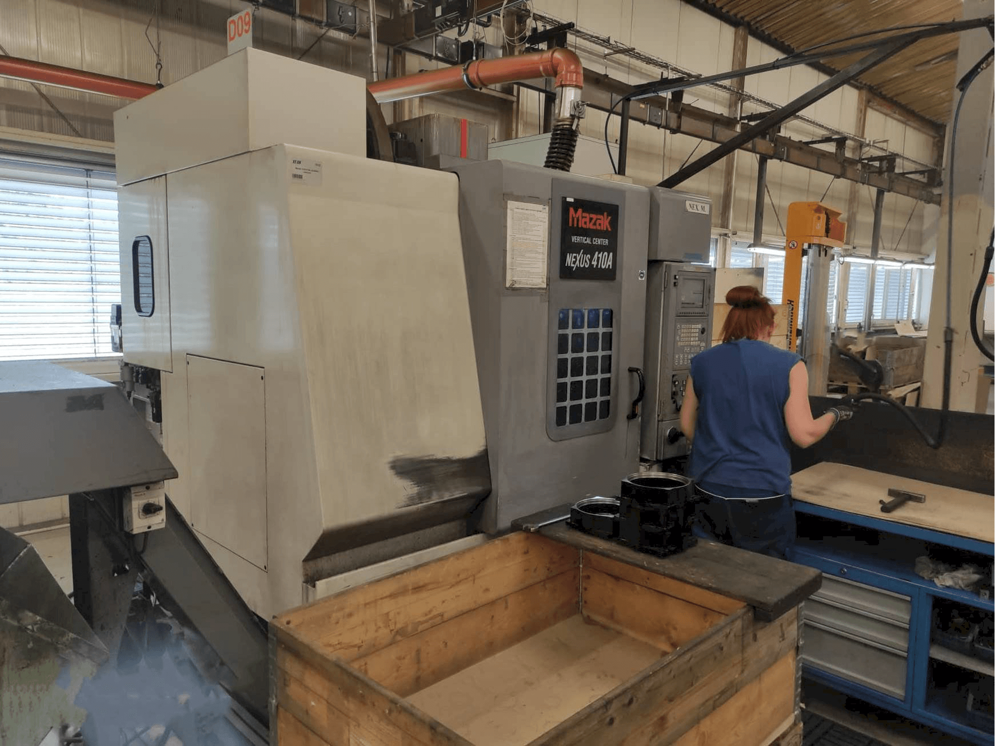 Front view of Mazak VCN-410A machine