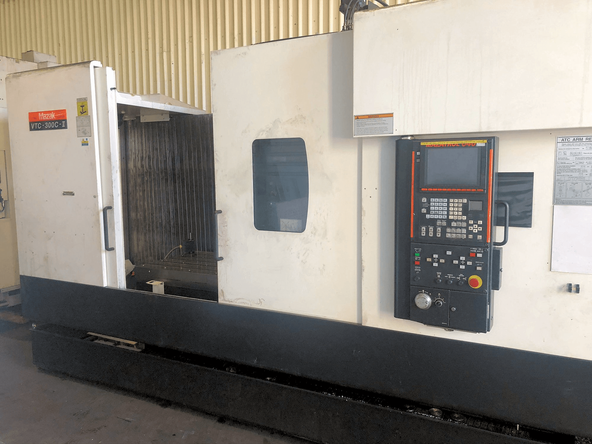 Front view of Mazak VTC-300C-II machine