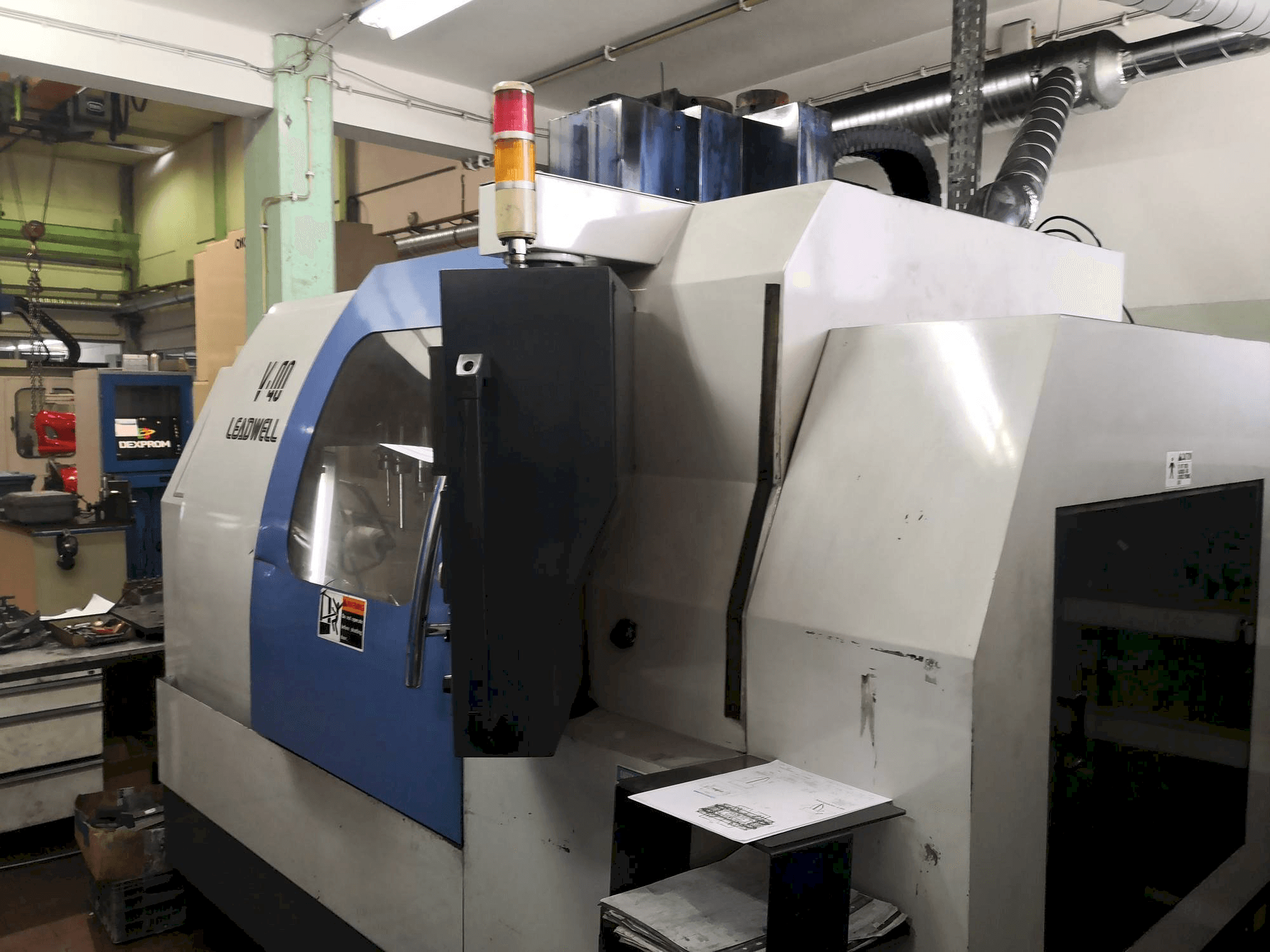 Front view of Leadwell V-40 machine