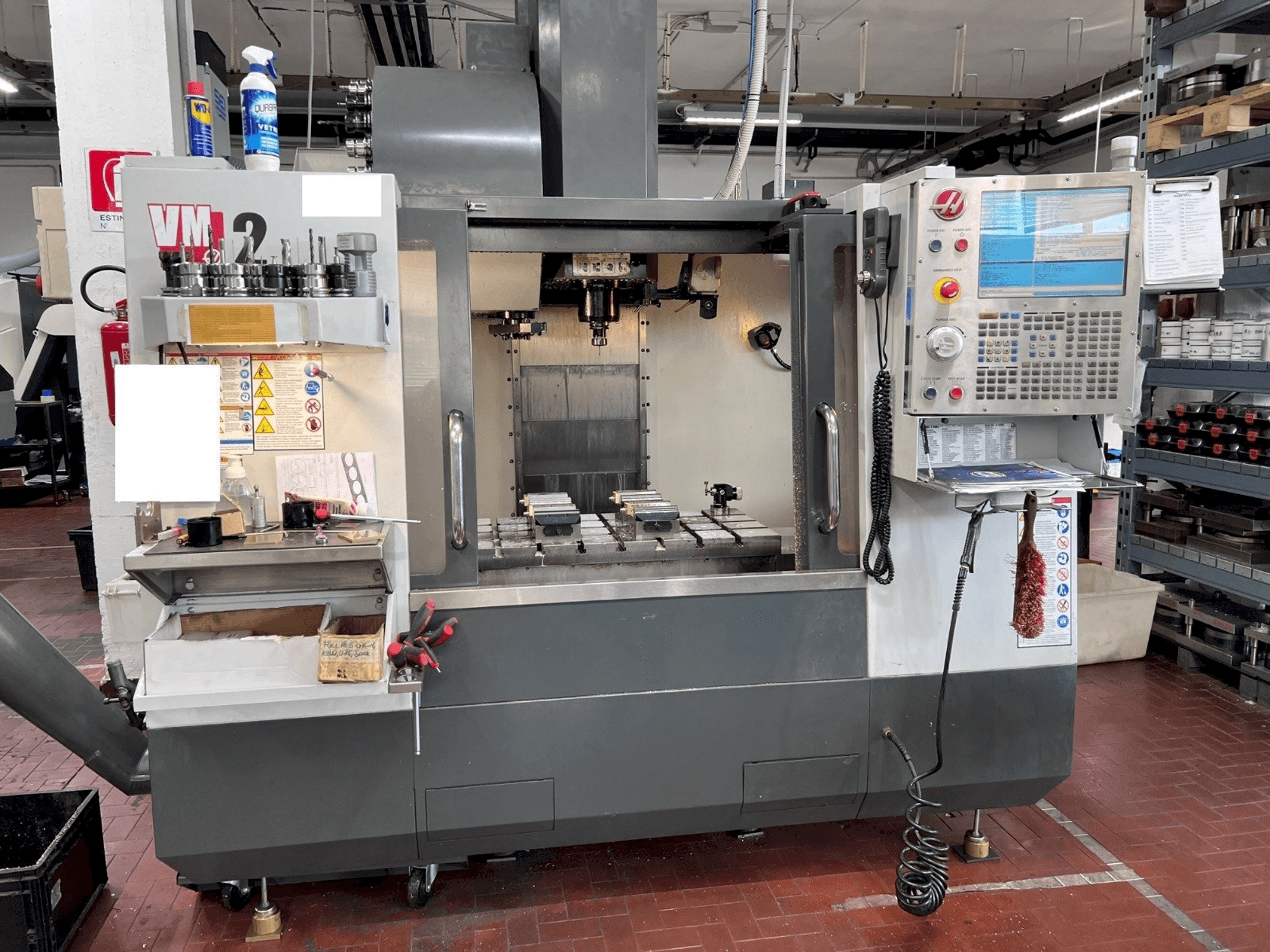 Front view of HAAS VM2 machine