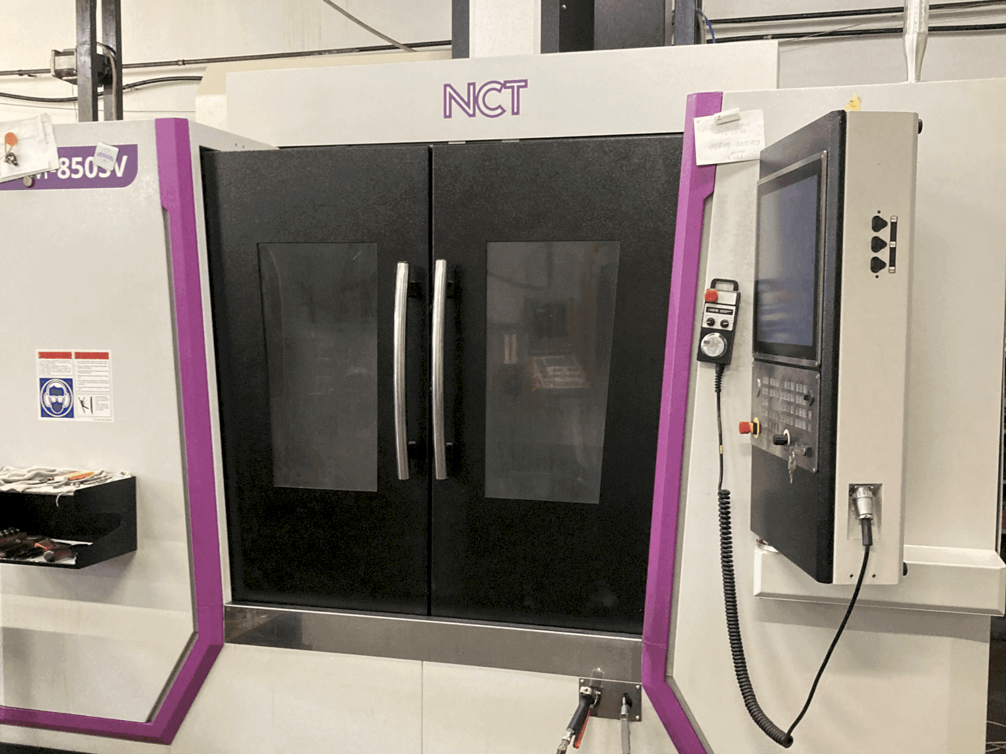 Front view of NCT MM-850SV machine