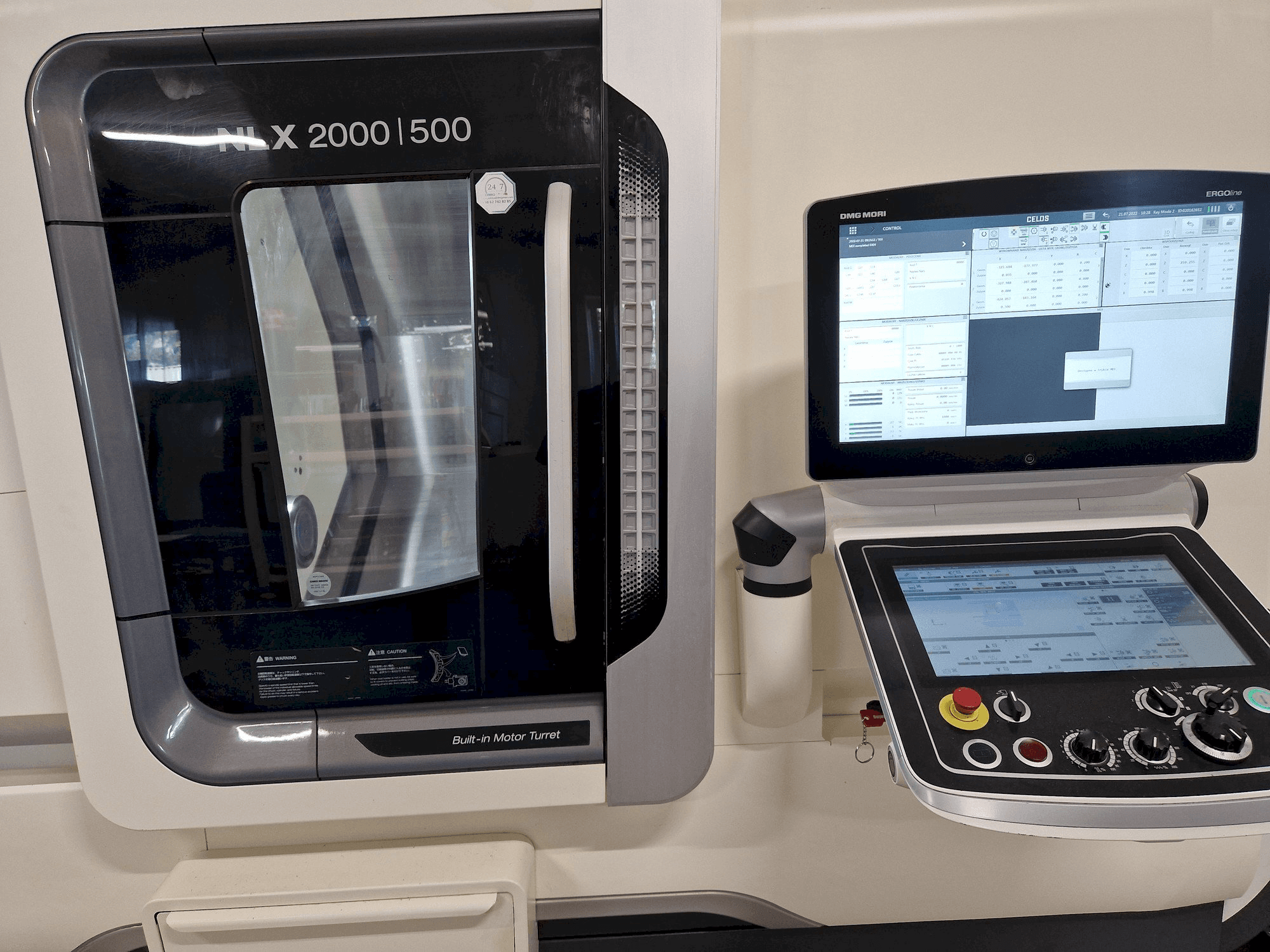 Front view of DMG NLX2000SY-500 machine