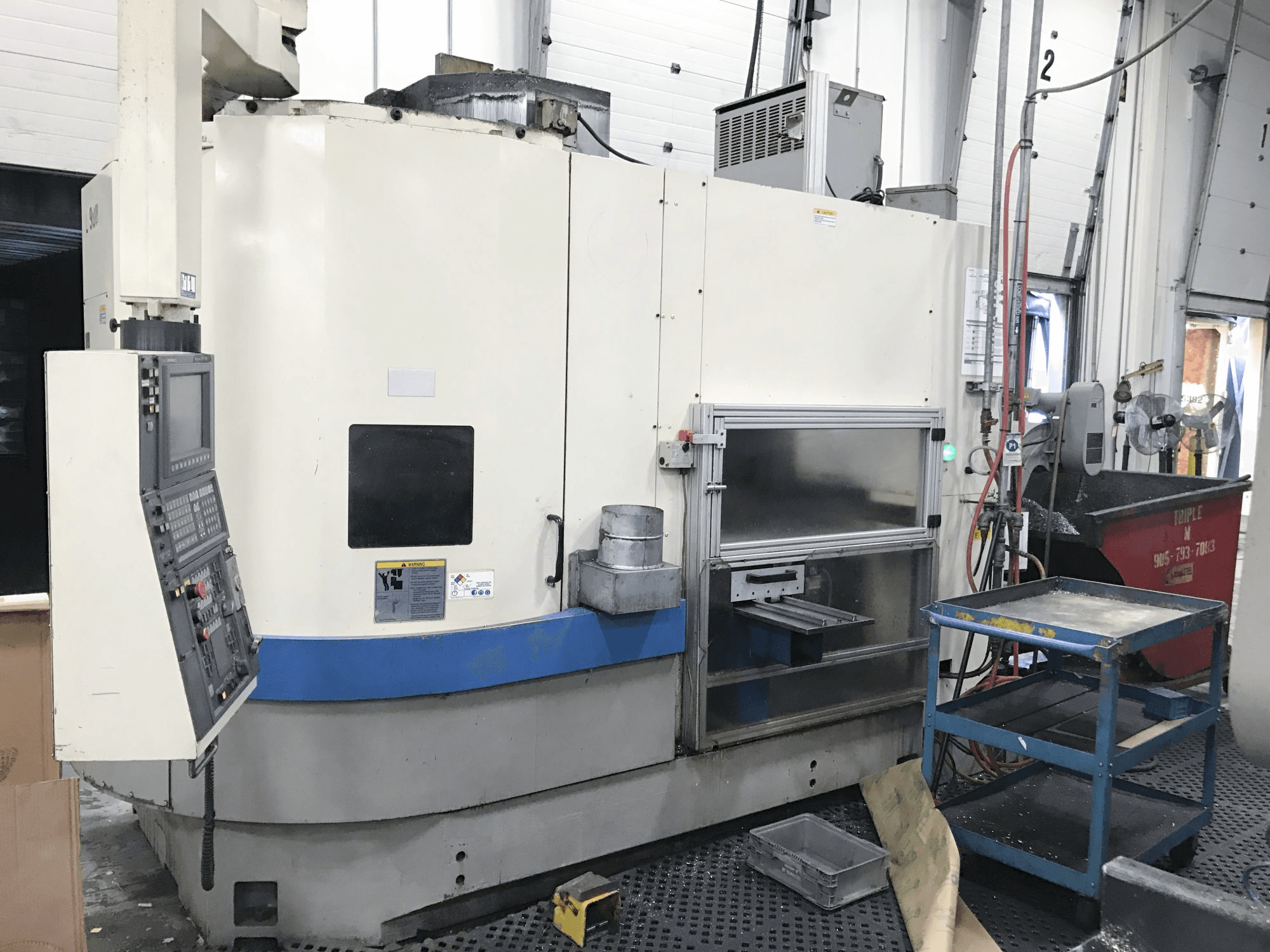 Left view of Okuma LVT 400 machine