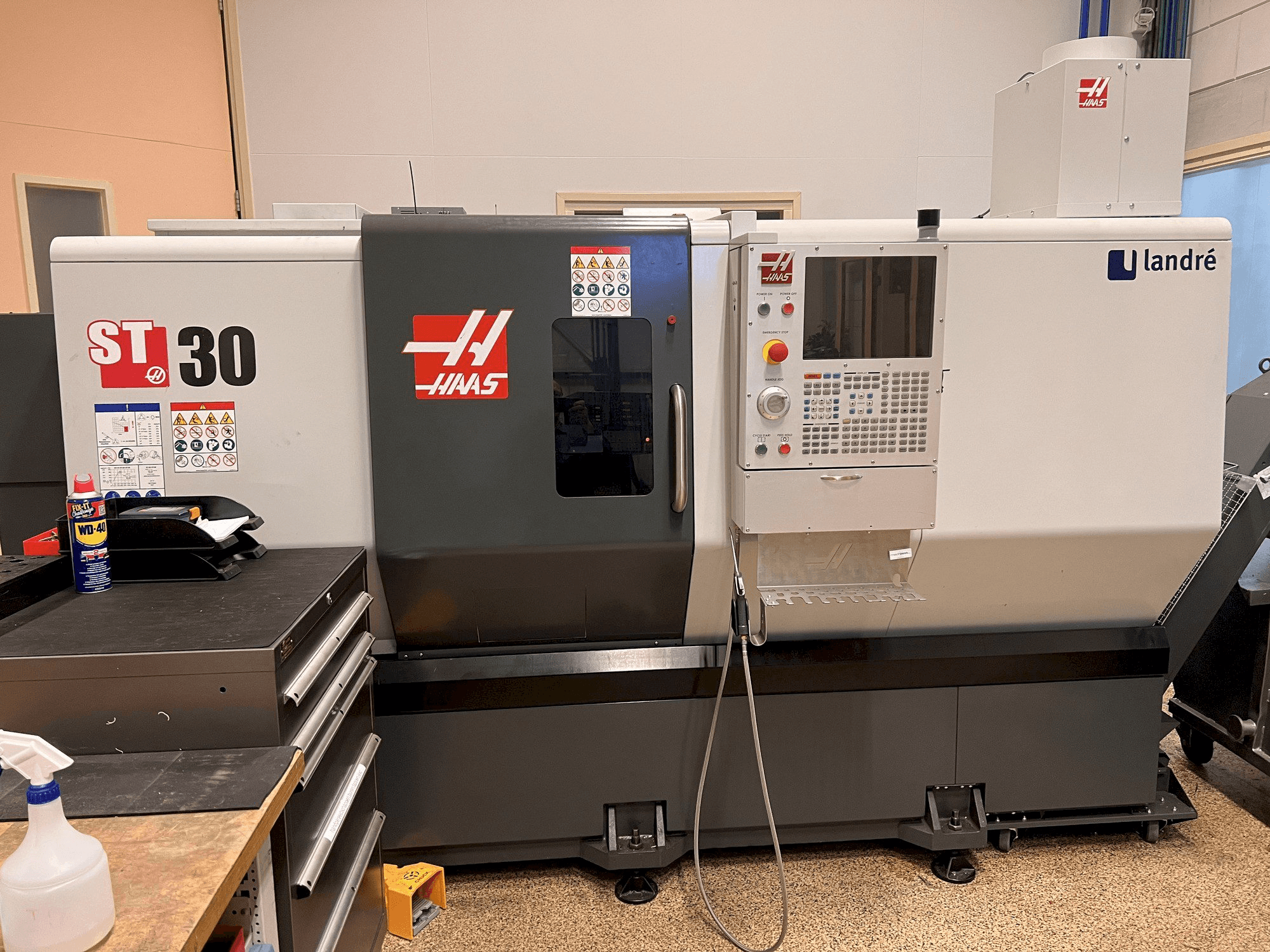 Front view of HAAS ST30 machine